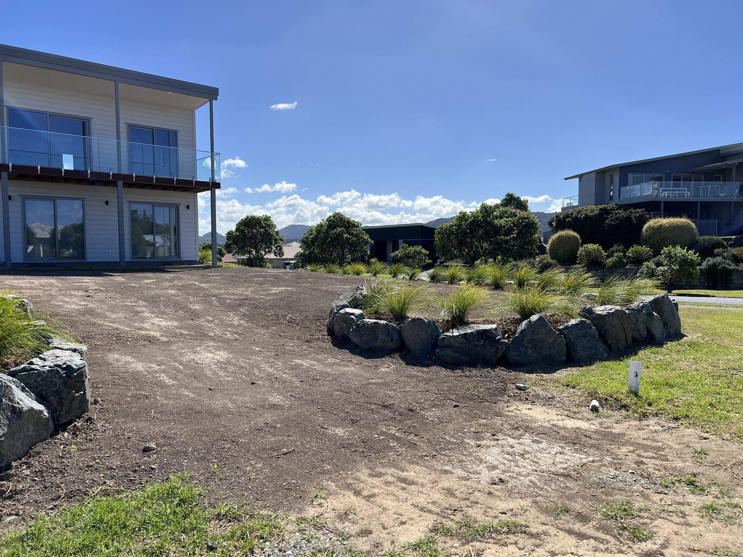 Final grading residential section ready for hydroseeding