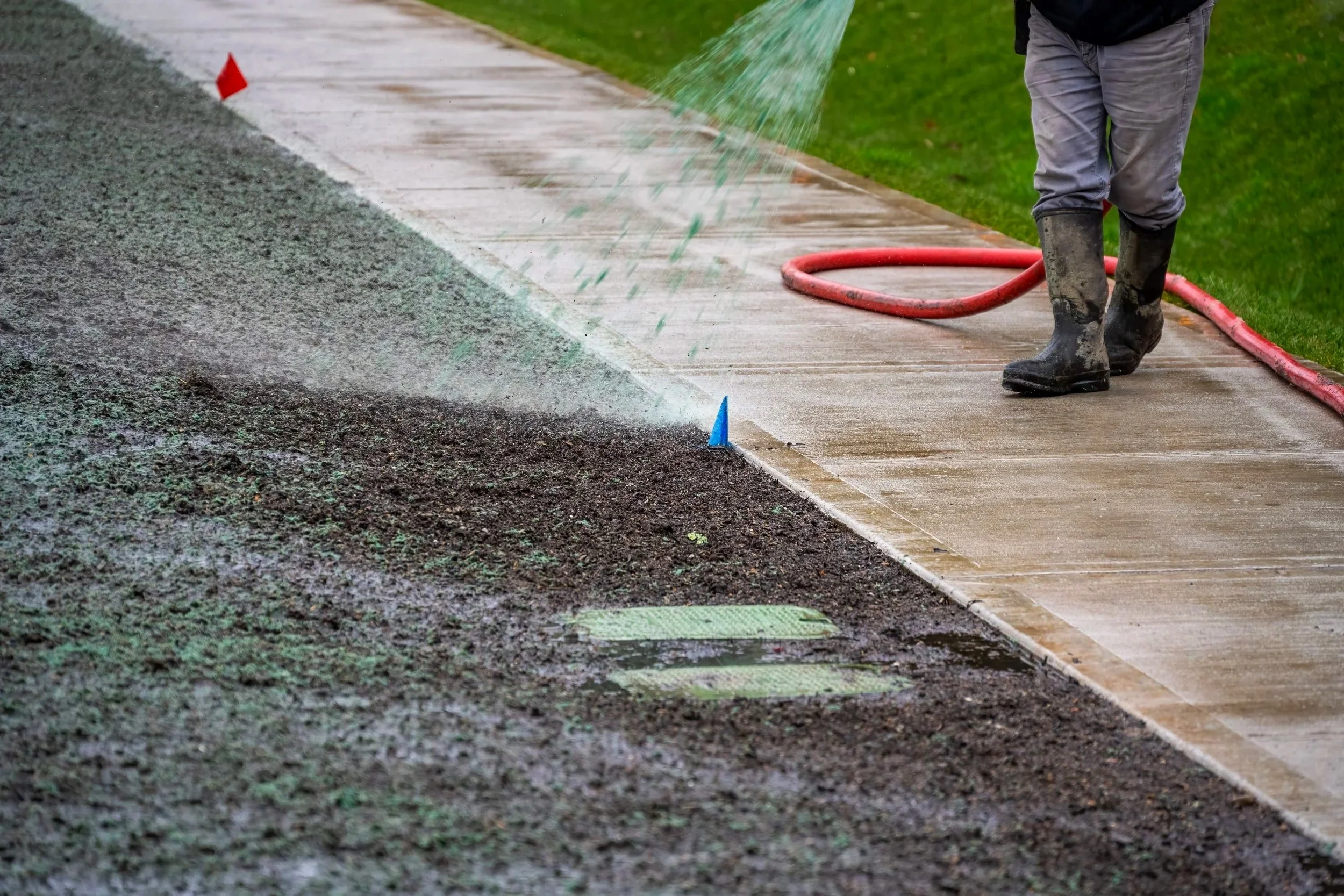 Hydroseeding application residential property Northland NZ