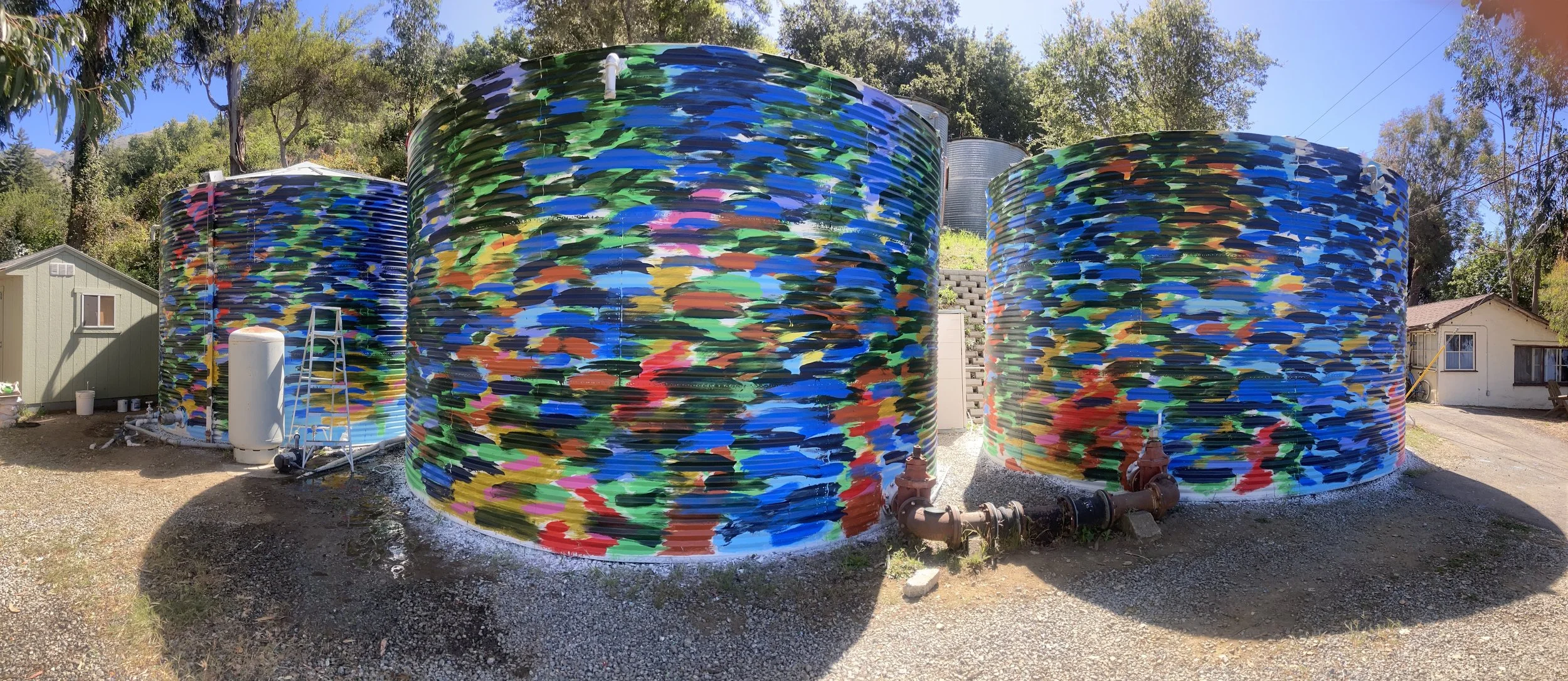 Water tank camouflage for Deetjin's Big Sur Inn, Big Sur California, 2026
