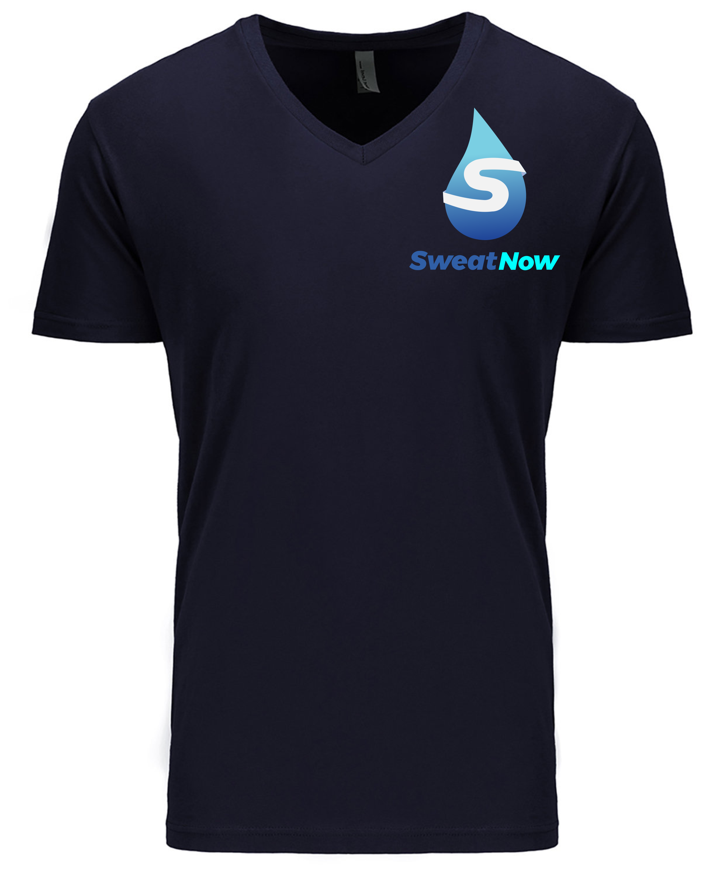 Andrea SweatNow Men's V-Neck Front Navy.png