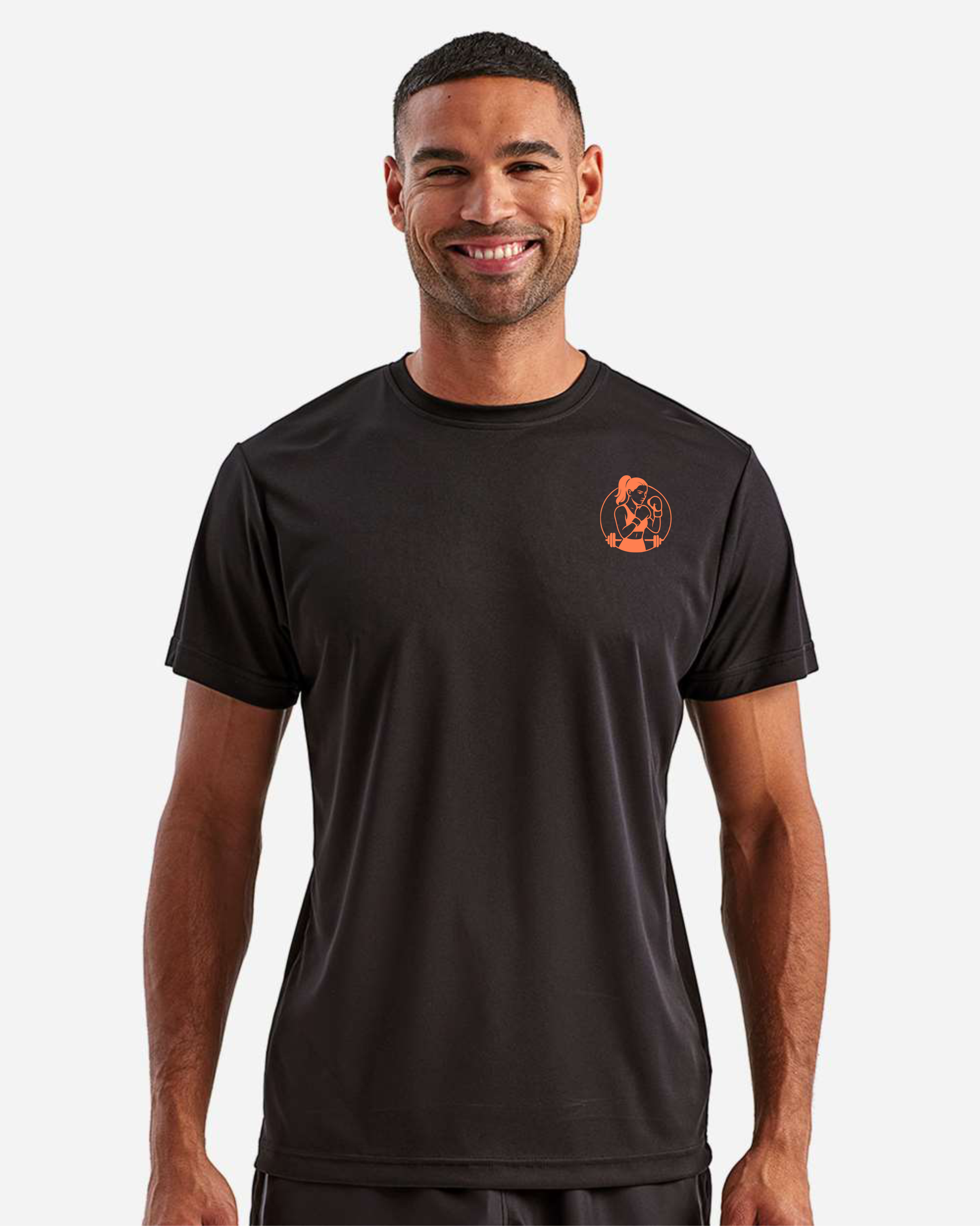 KeriKick Fitness Loose Fitting T-Shirt Front - Black.png