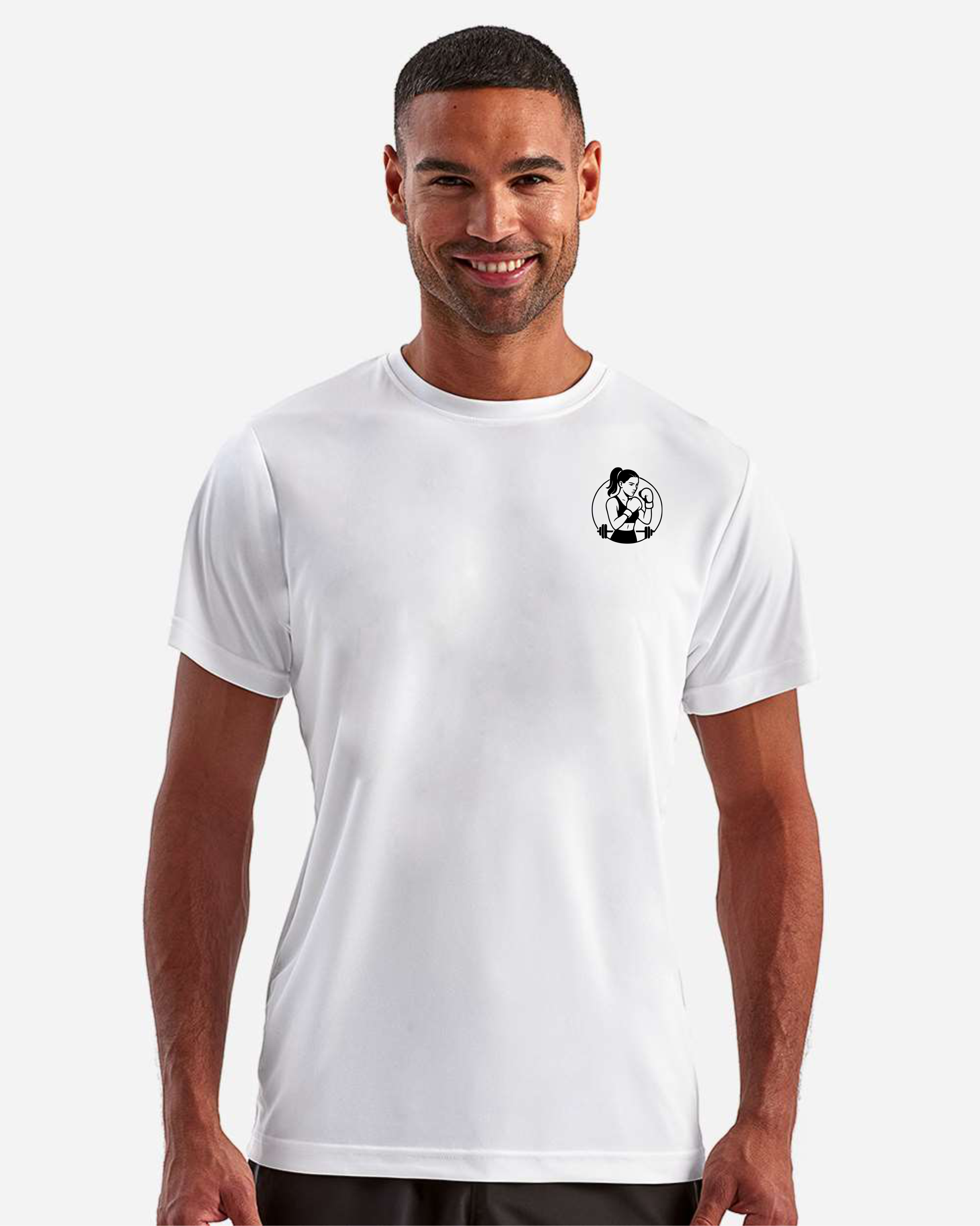 Kerkick Fitness -Loose T-shirt White Front.png