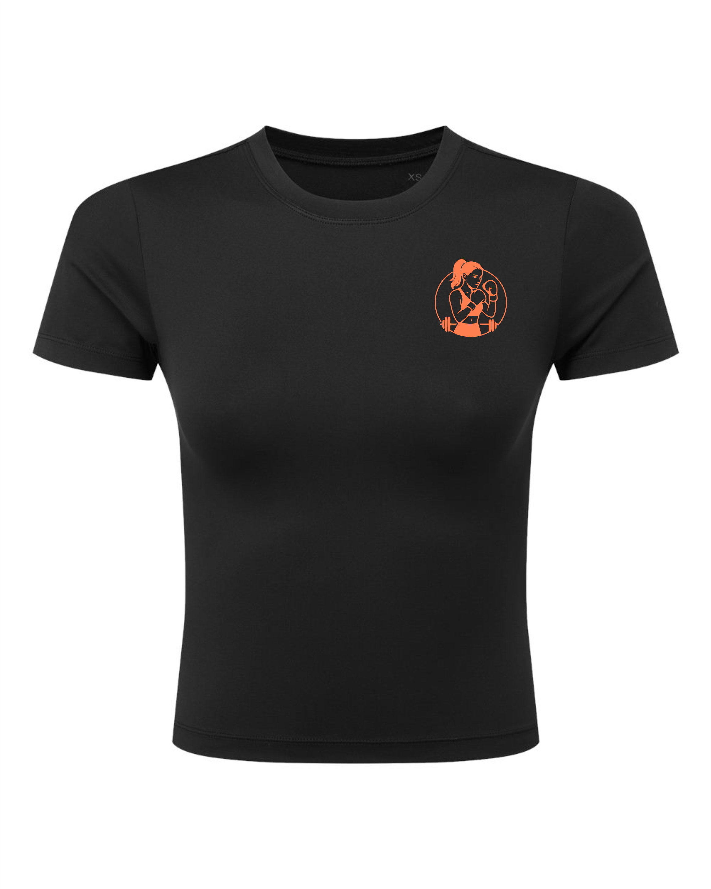 KeriKick Fitness - Fitted T-Shirt Front - Black.png