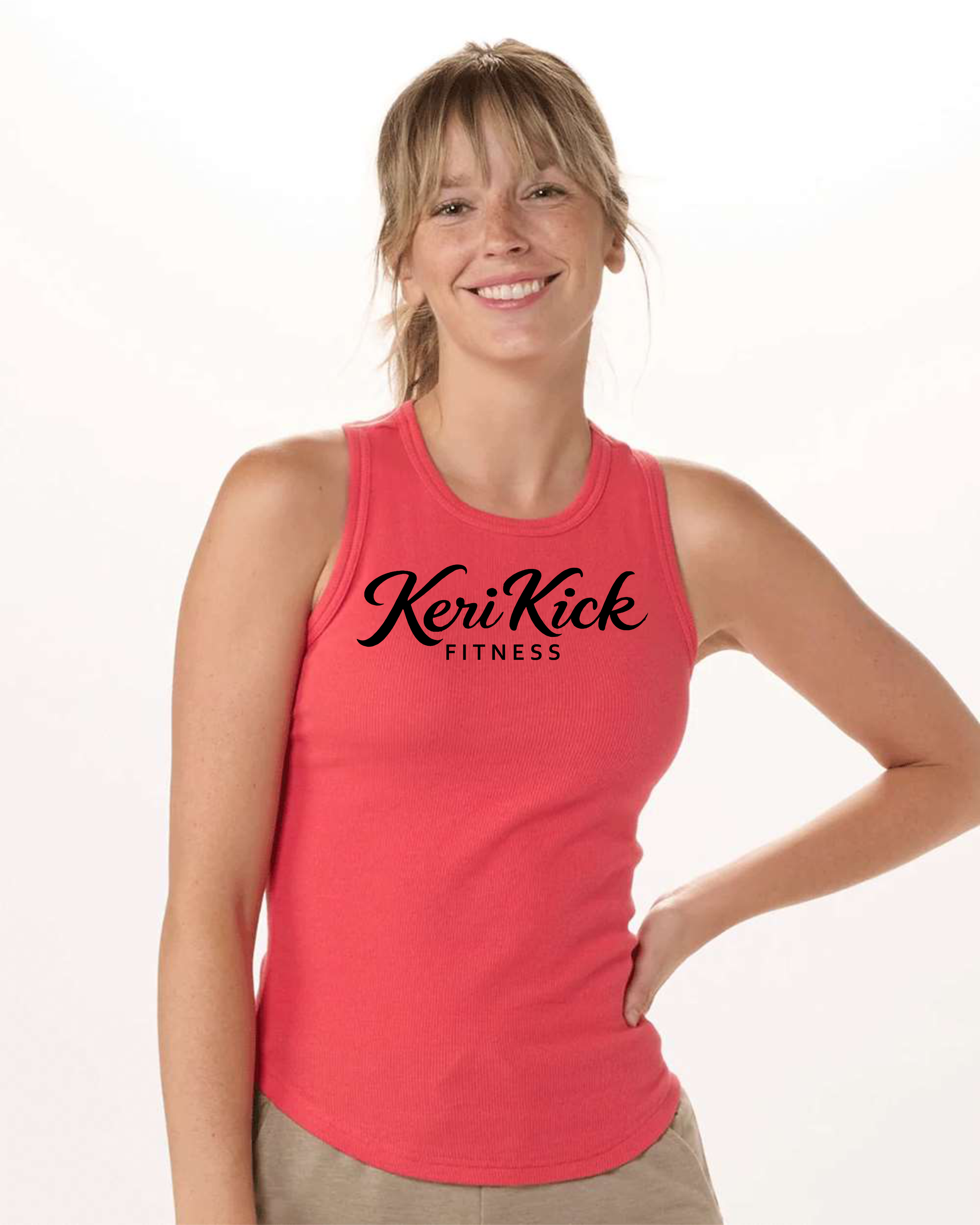 Kerikick Fitness - Black Tank Top Front w-Logo - Paradise.png