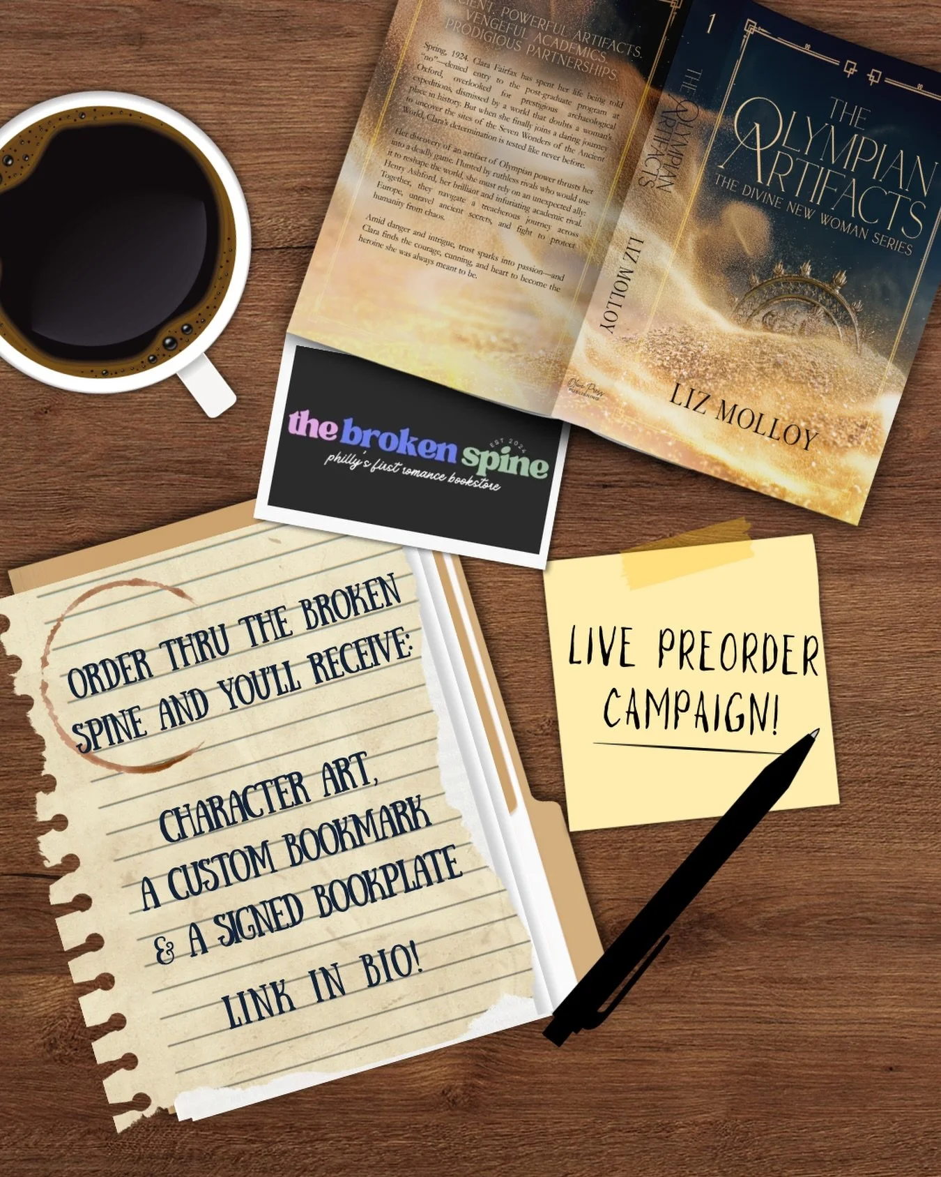 My first preorder campaign is live!
Thank you to @shopbrokenspine for selecting my book to do a campaign with, I&rsquo;m so thrilled to do this with you!

When you preorder through them, you&rsquo;ll receive:
&bull; character art
&bull; a custom book