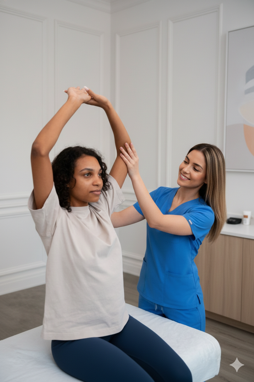 Patient receiving gentle wellness chiropractic care to improve flexibility and comfort in Columbus GA