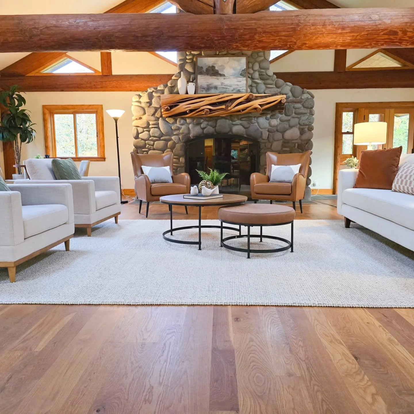 This one! If you are in the market to buy a house here in Eugene Oregon, and you want room to spread out, this place is amazing!

When staging houses with large rooms, we create intentional zones to show how the space can function for real life. We u