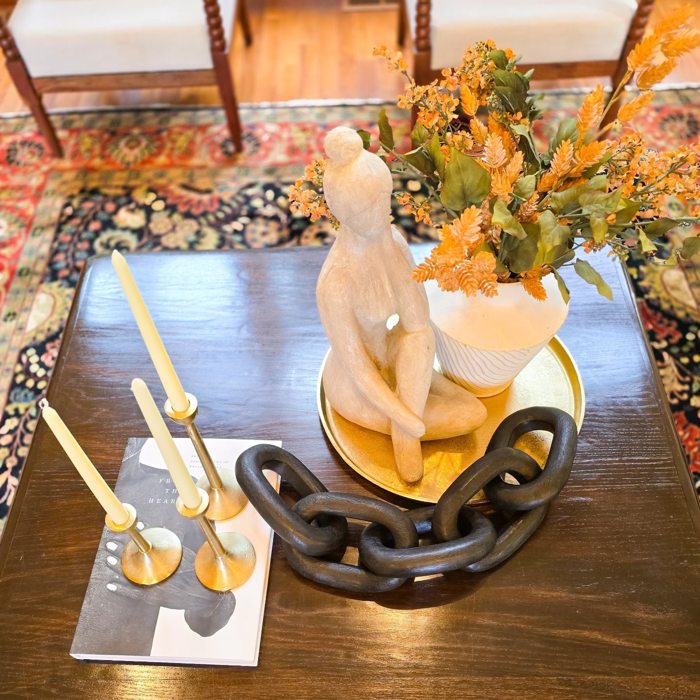 When it comes together moments before the photographer arrives. 

For each project, I like to take the time to fine tune all the little details. That doesn't mean I'm always on site when photos are taken, but it always means a final walk-through (or 