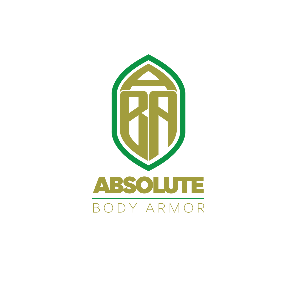 Logo for Absolute Body Armor with a shield emblem and the text "ABSOLUTE BODY ARMOR".