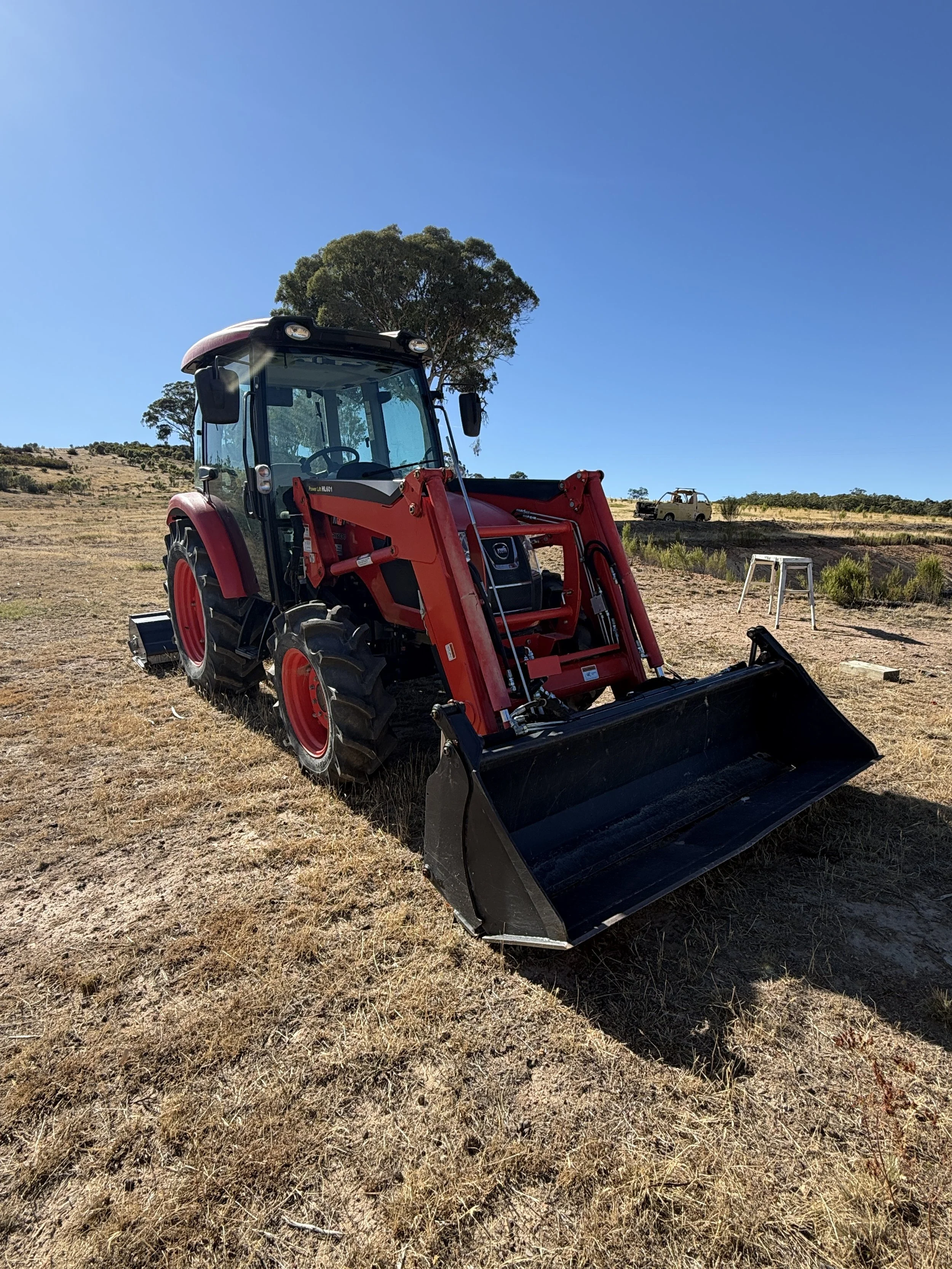 Kioti RX6030 FWA with Loader + Flail Mower.