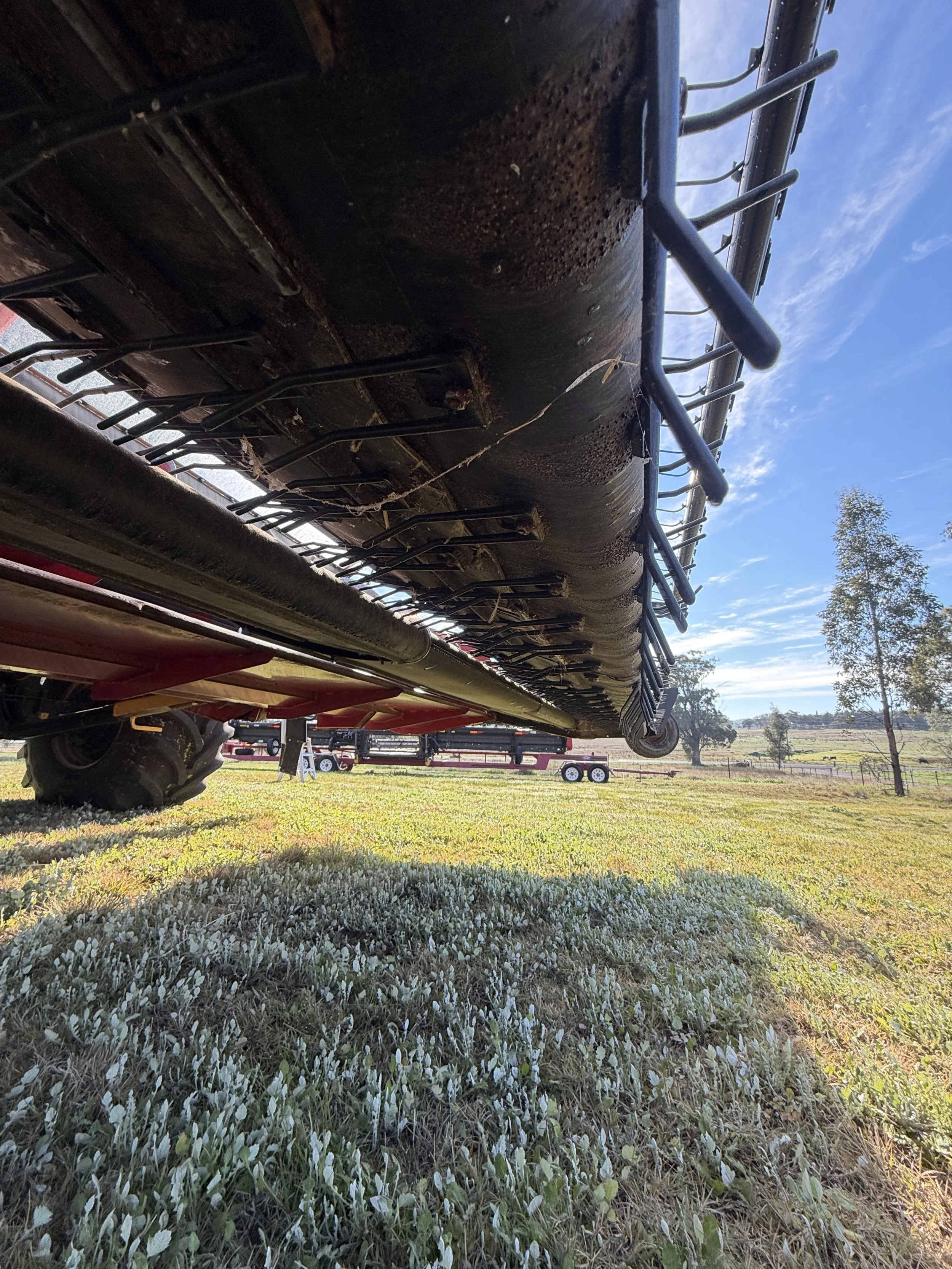 Case 7120 Combine + 2152 40FT Front with Trailer and 3016 Canola Front image 32