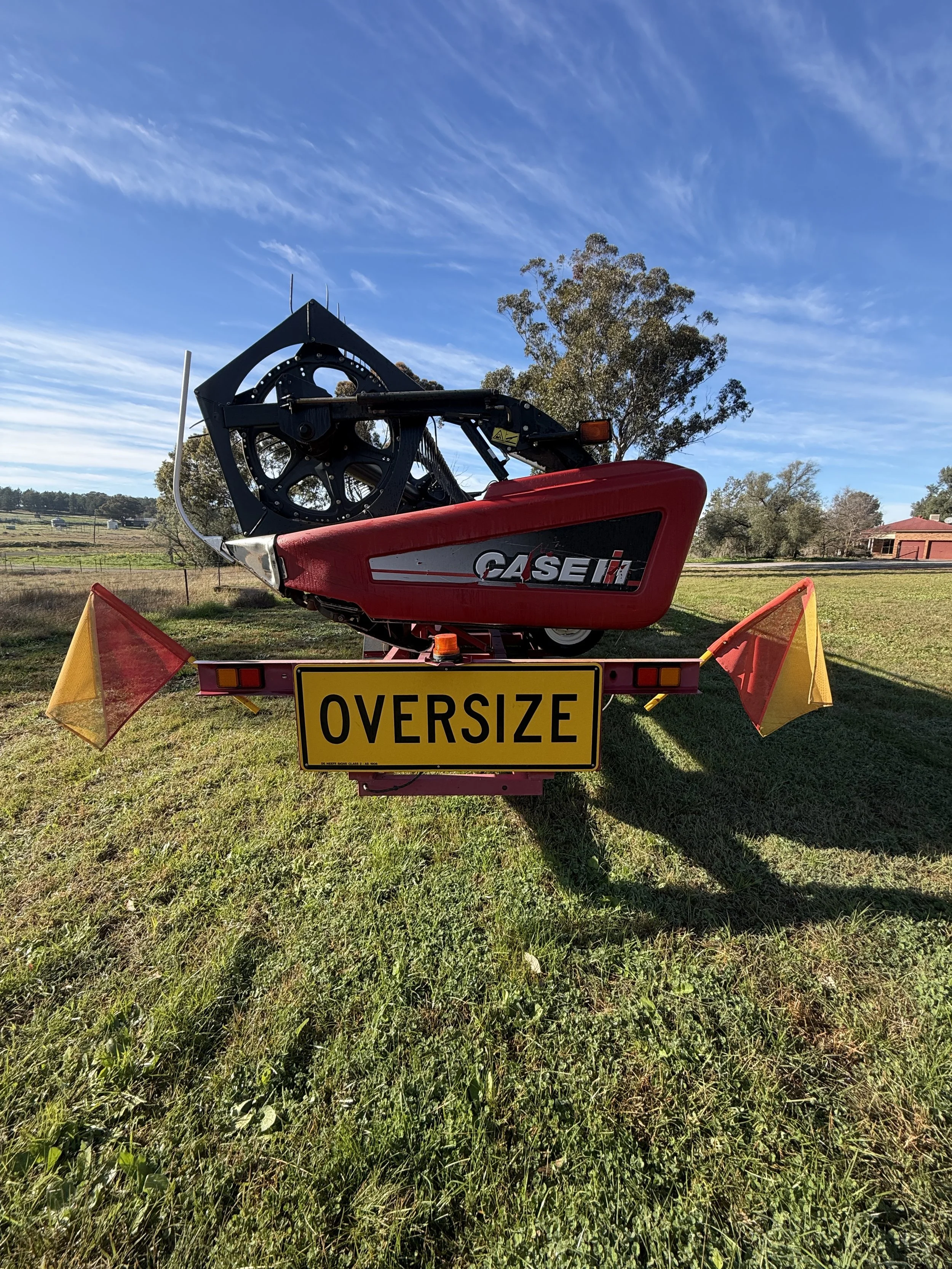 Case 7120 Combine + 2152 40FT Front with Trailer and 3016 Canola Front image 20