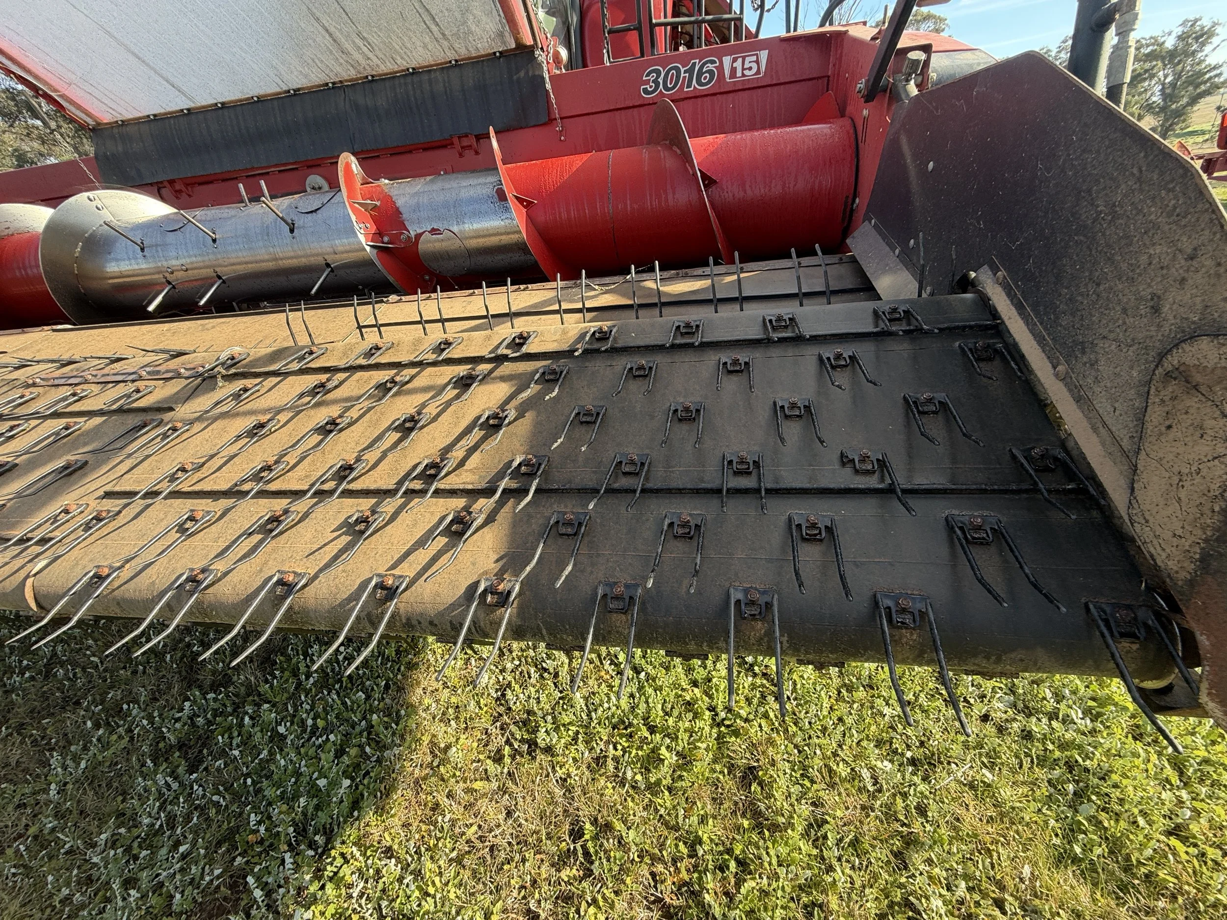 Case 7120 Combine + 2152 40FT Front with Trailer and 3016 Canola Front image 28