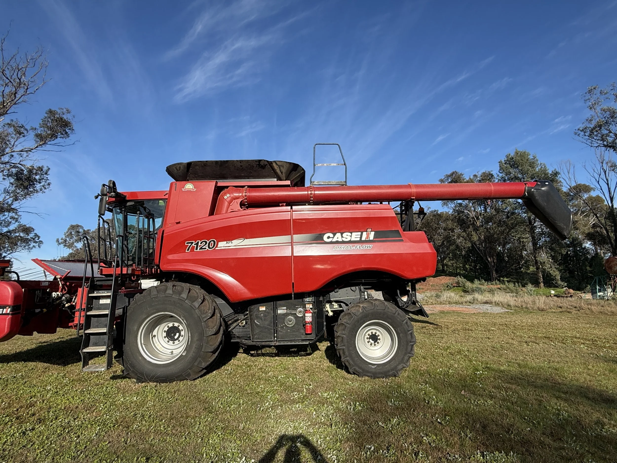 Case 7120 Combine + 2152 40FT Front with Trailer and 3016 Canola Front image 10