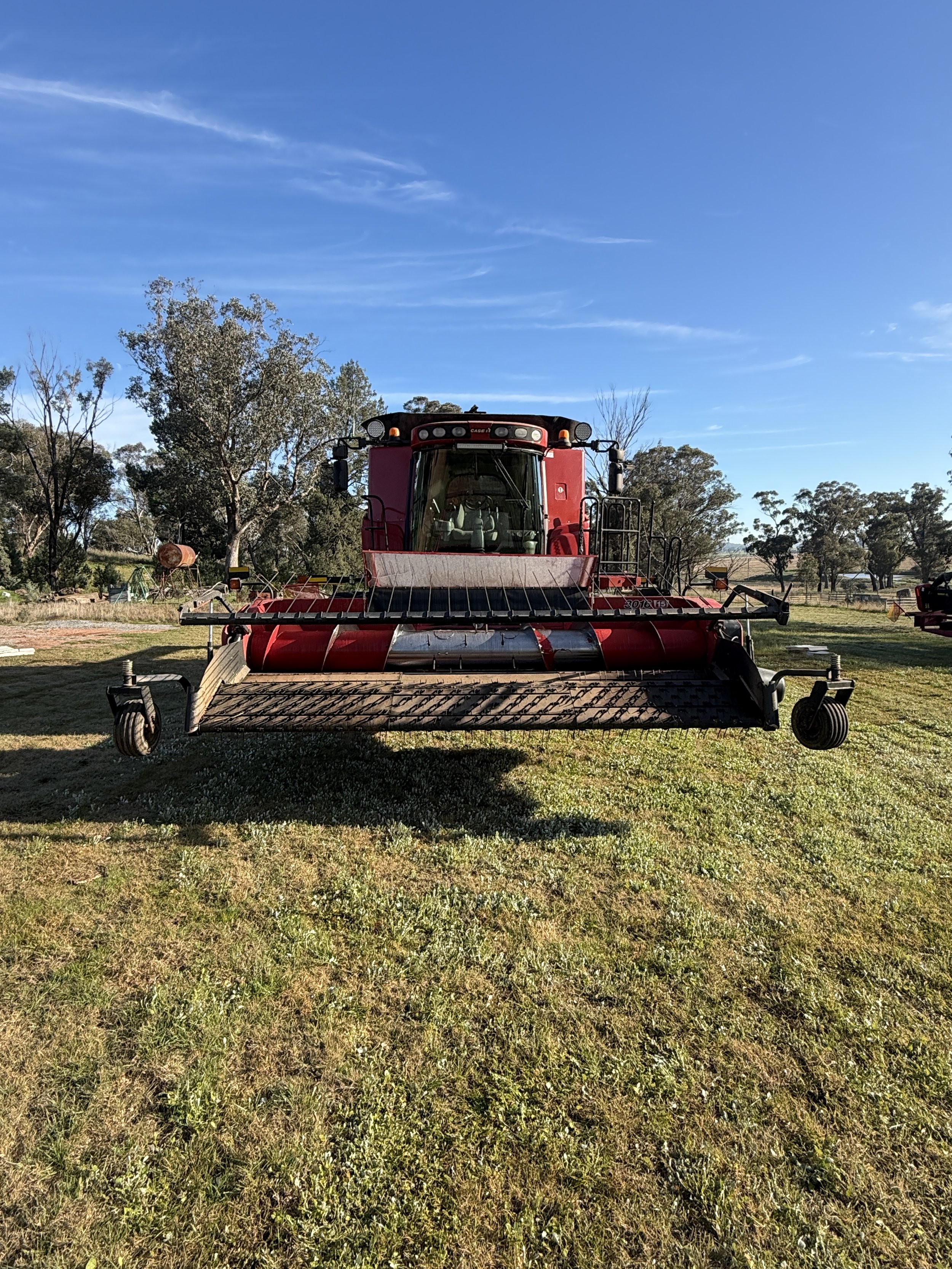 Case 7120 Combine + 2152 40FT Front with Trailer and 3016 Canola Front image 3