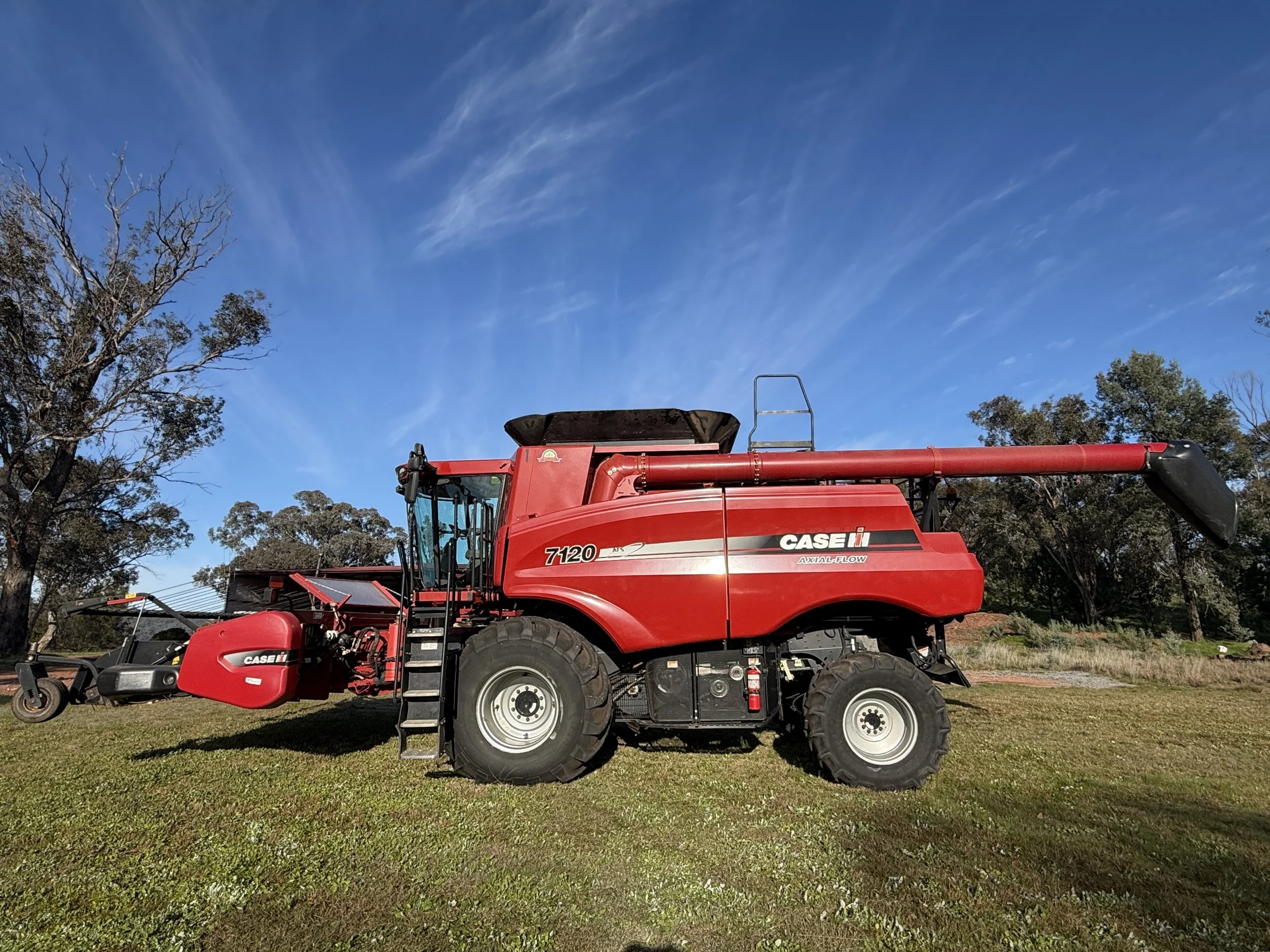 Case 7120 Combine + 2152 40FT Front with Trailer and 3016 Canola Front image 11