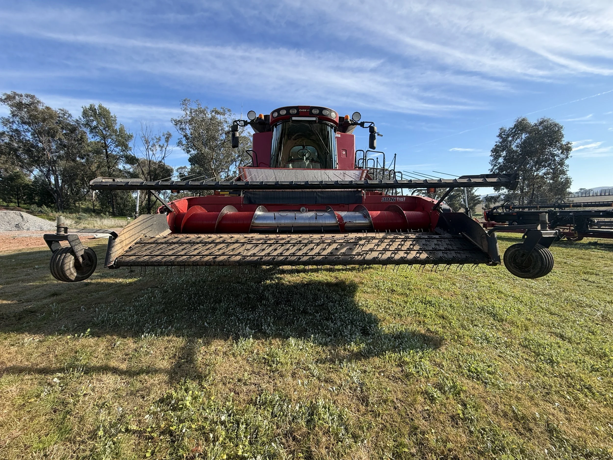 Case 7120 Combine + 2152 40FT Front with Trailer and 3016 Canola Front image 25