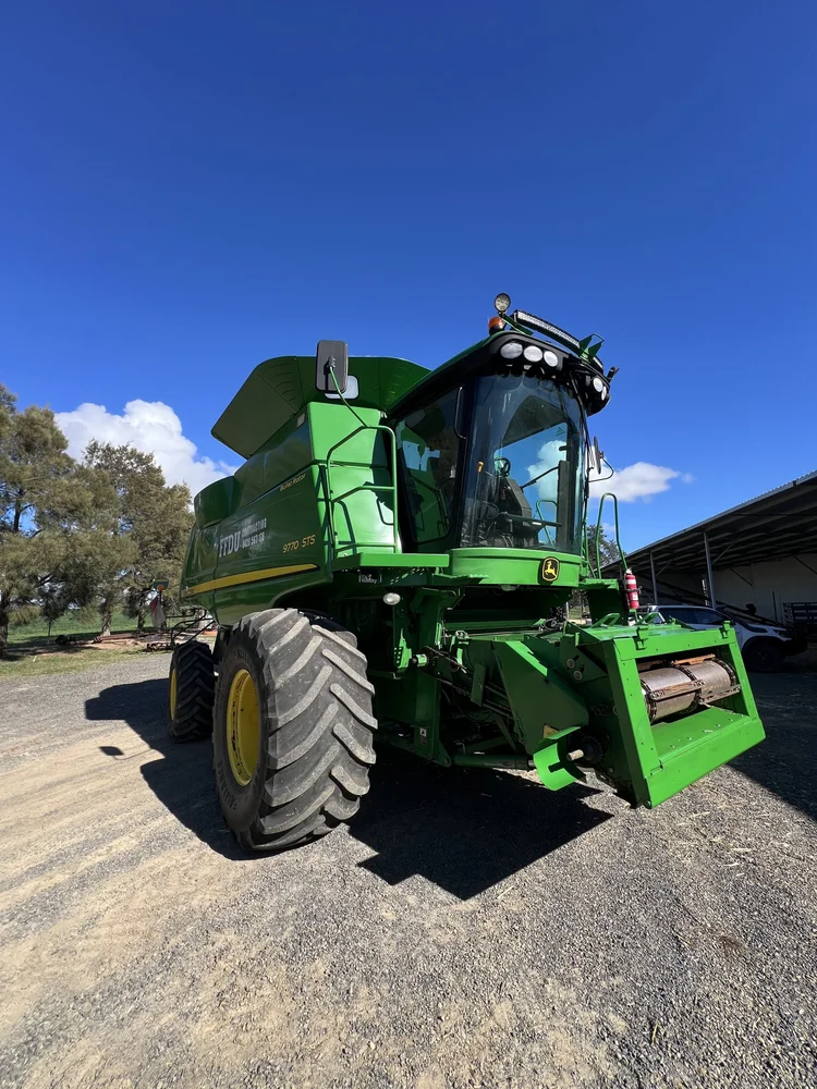 John Deere 9770STS + 936D Front + Trailer for sale at Midstate Machinery Brokers