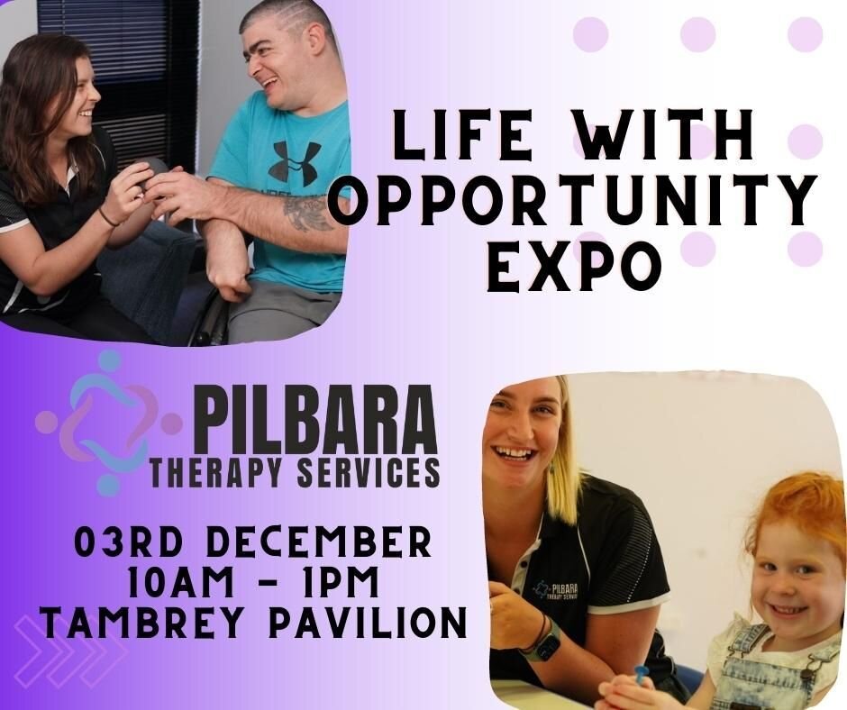 NDIS EXPO&gt; JOIN US TOMORROW

We would love to see you all down at the Tambrey Pavilion for the annual NDIS expo. 3rd December from 10am - 1pm.

What to expect at our stall;
- Our incredibly talented and good looking clinicians to ask any curly que