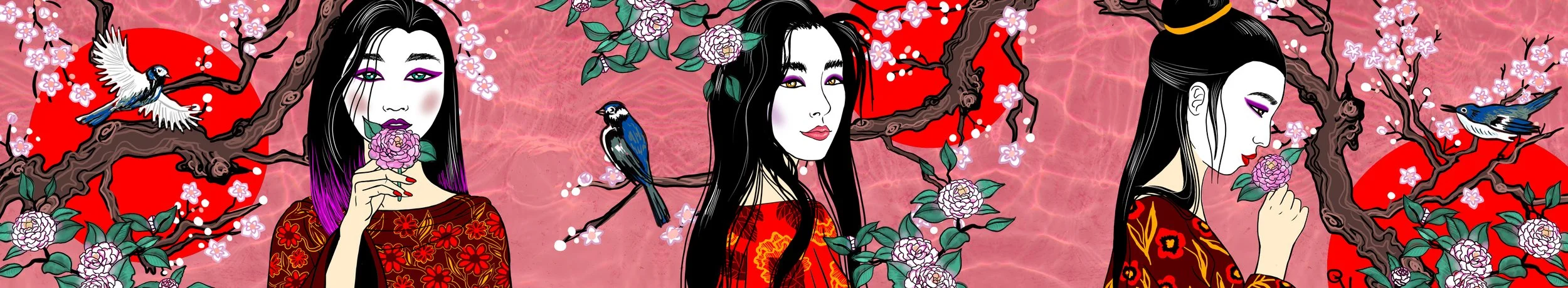 Still from animated projection at Kibou Cambridge.