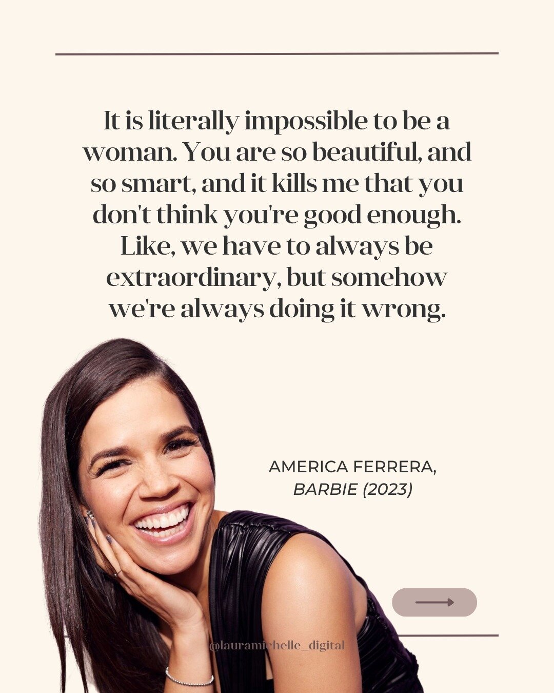 Happy International Women&rsquo;s Day to all the remarkable women who are making significant contributions to their little corners of the world! ❤️

I wanted to share Greta Gerwig's speech, delivered by America Ferrera's character in Barbie. It was t