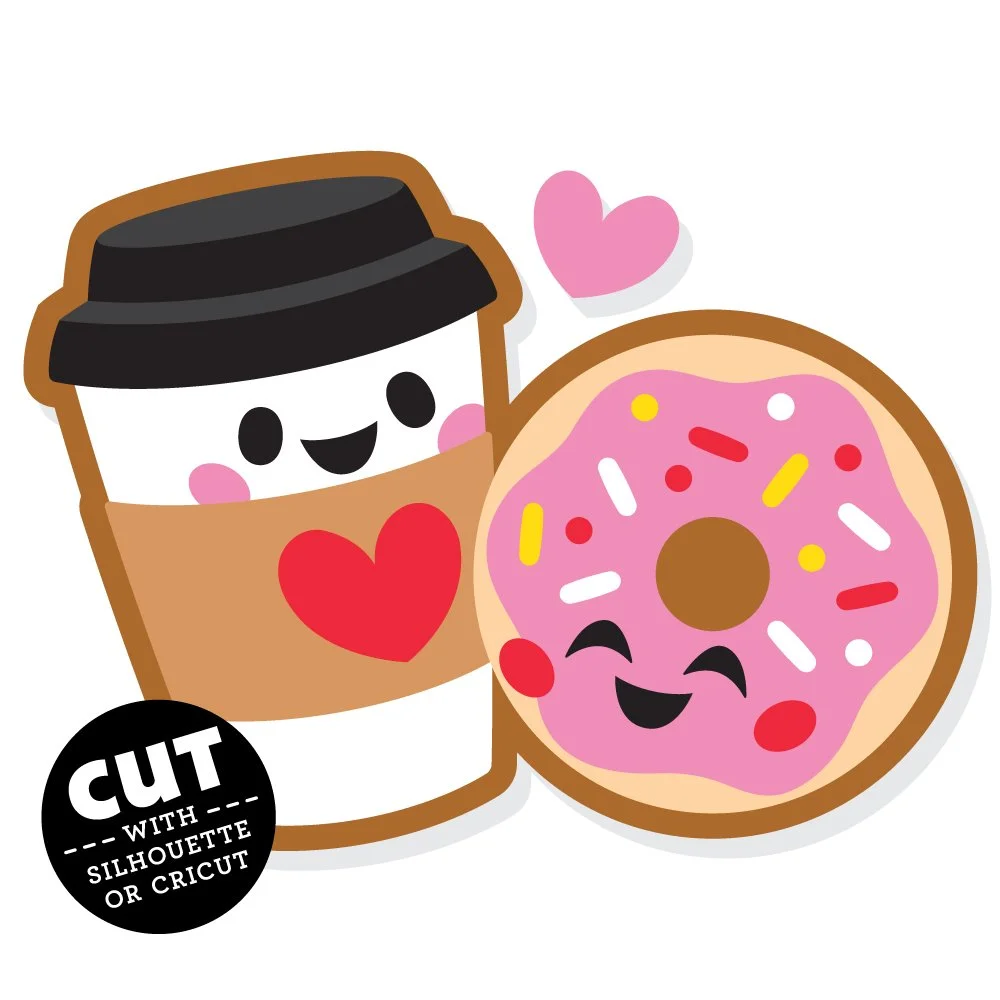 Better Together SVG Cut File - Coffee & Donut
