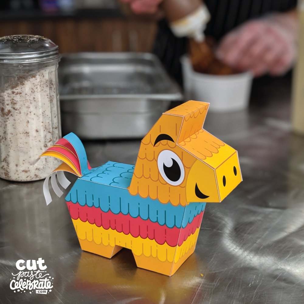 Printable Mini Piñatas are perfect for birthdays and Cinco de Mayo parties