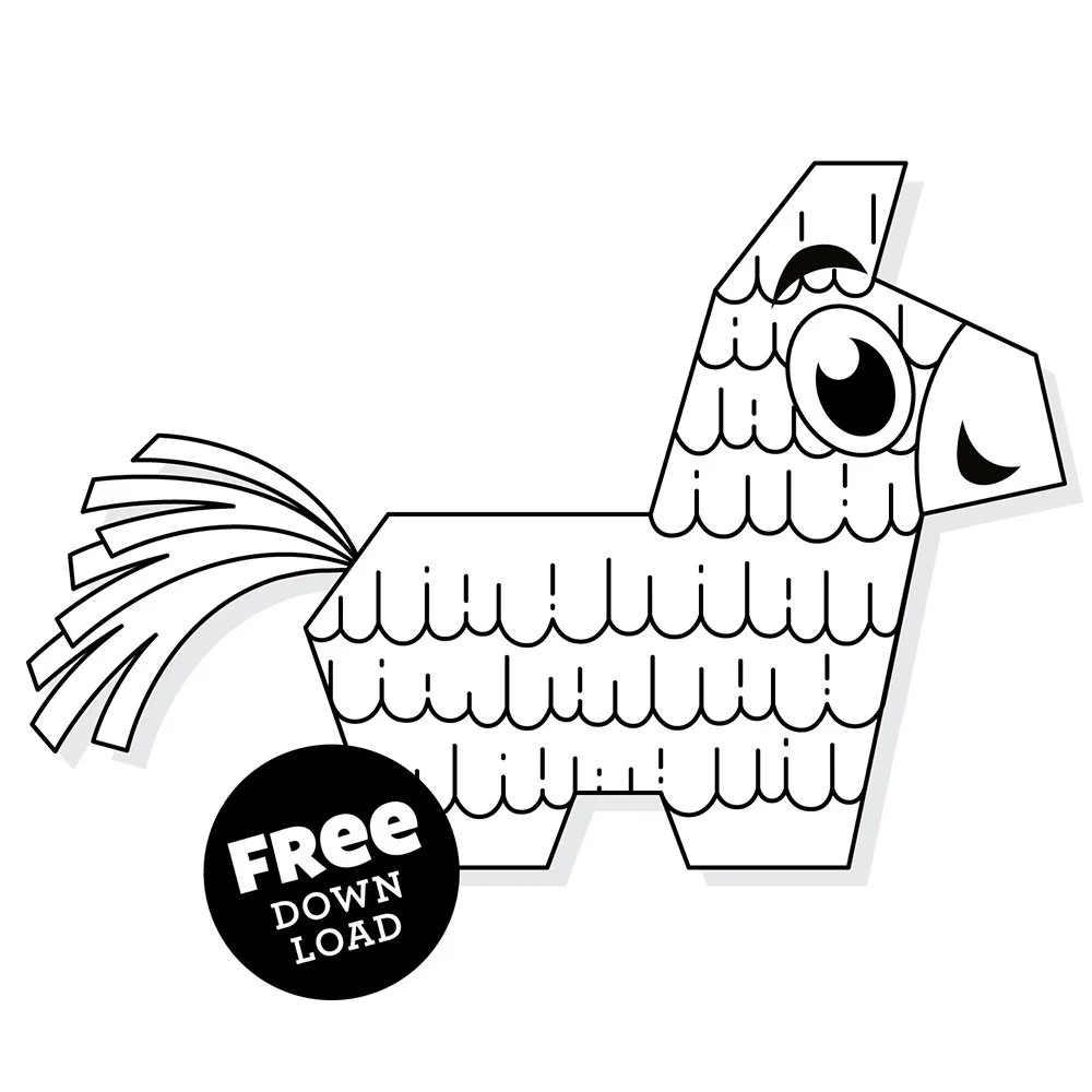 FREE Printable Mini Pi ata Favor Boxes Cut Paste Celebrate
