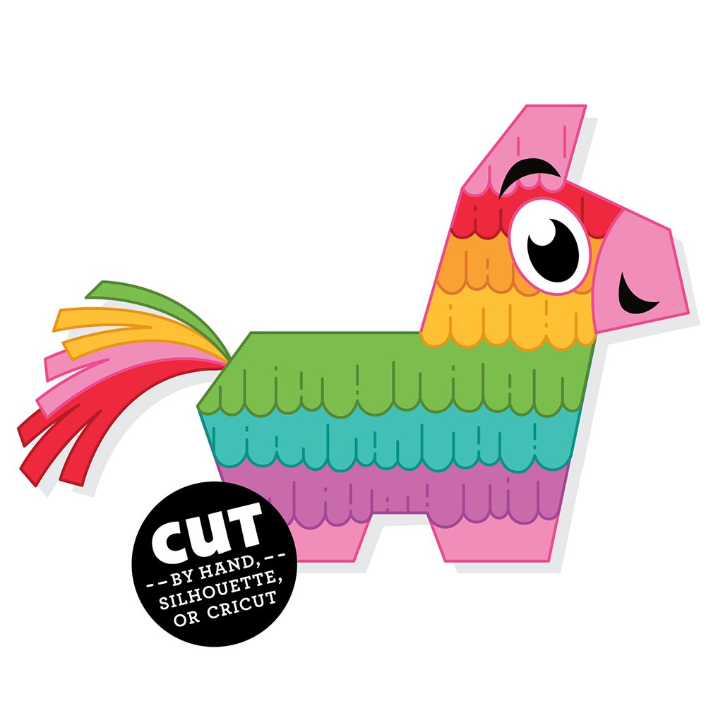 Printable Mini Piñata Favor Box - Rainbow Version