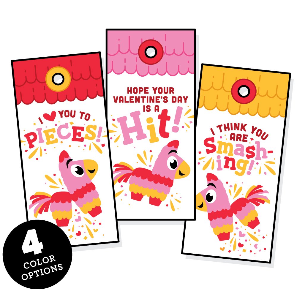 These Printable Valentine Pinata Tags are sure to HIT!