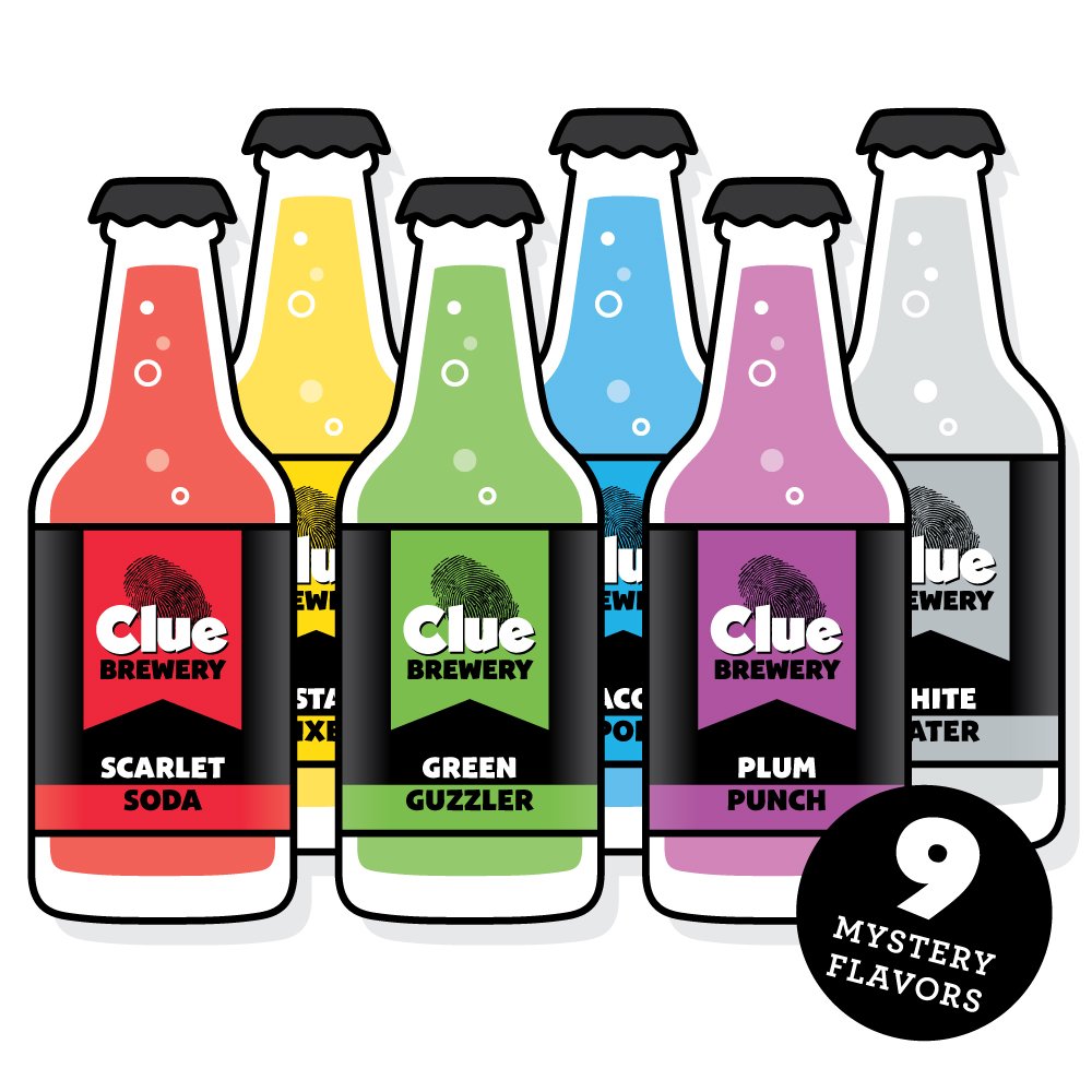 Printable Clue Drink Labels from CutPasteCelebrate.com