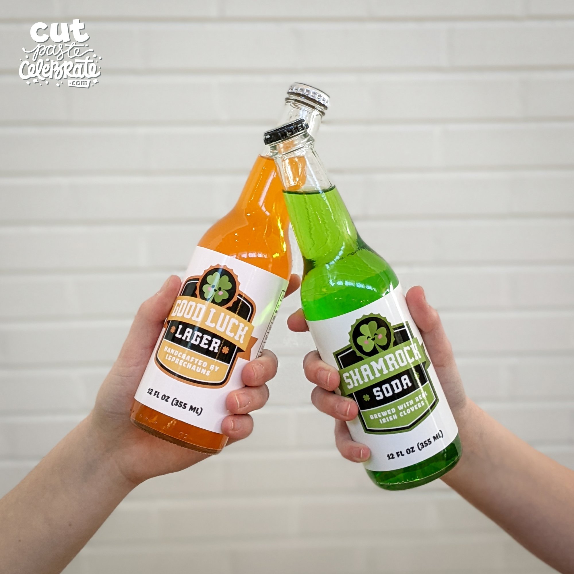 Find your favorite drink and make it festive with our printable St. Patrick's Day drink labels.