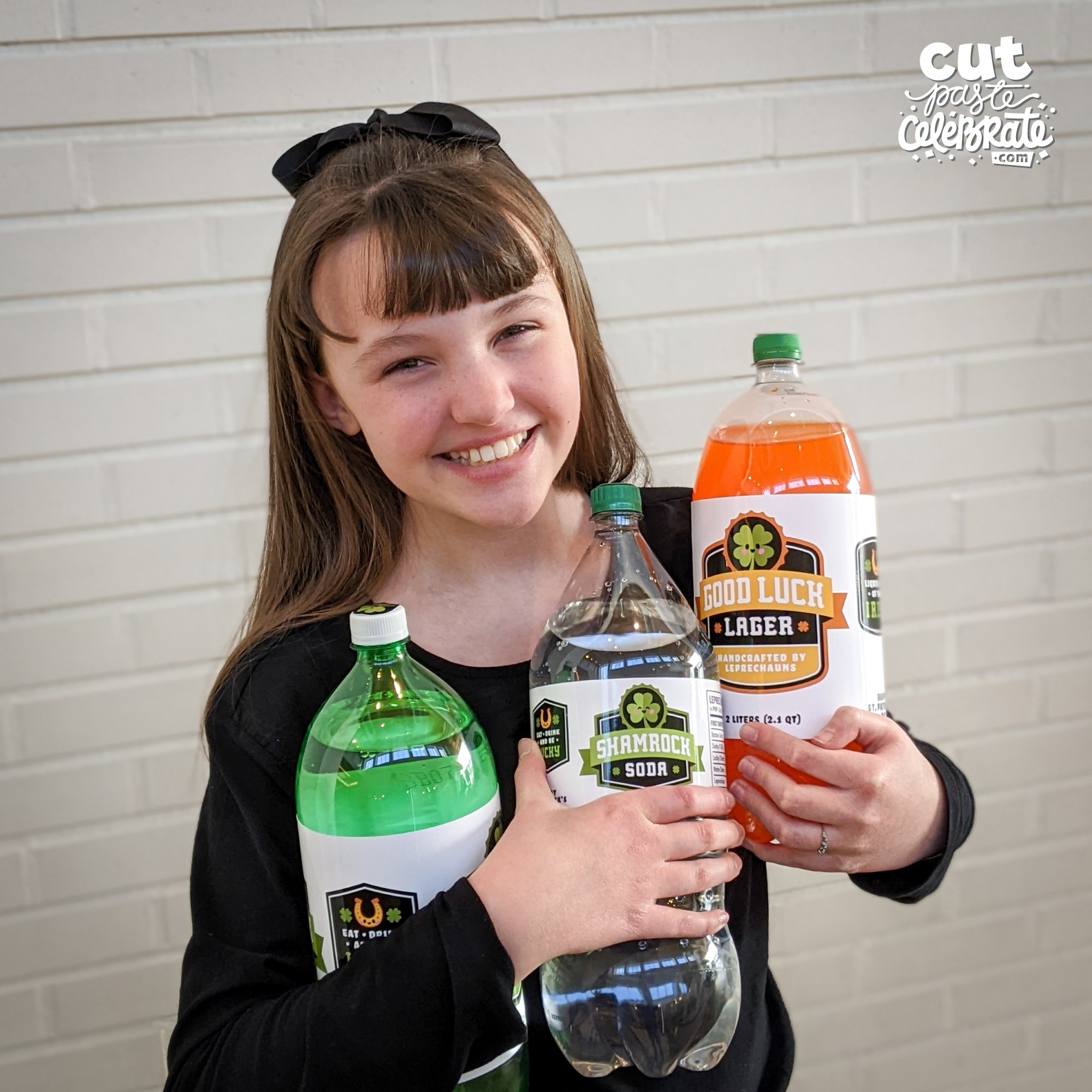 Find your favorite drink and make it festive with our printable St. Patrick's Day drink labels.