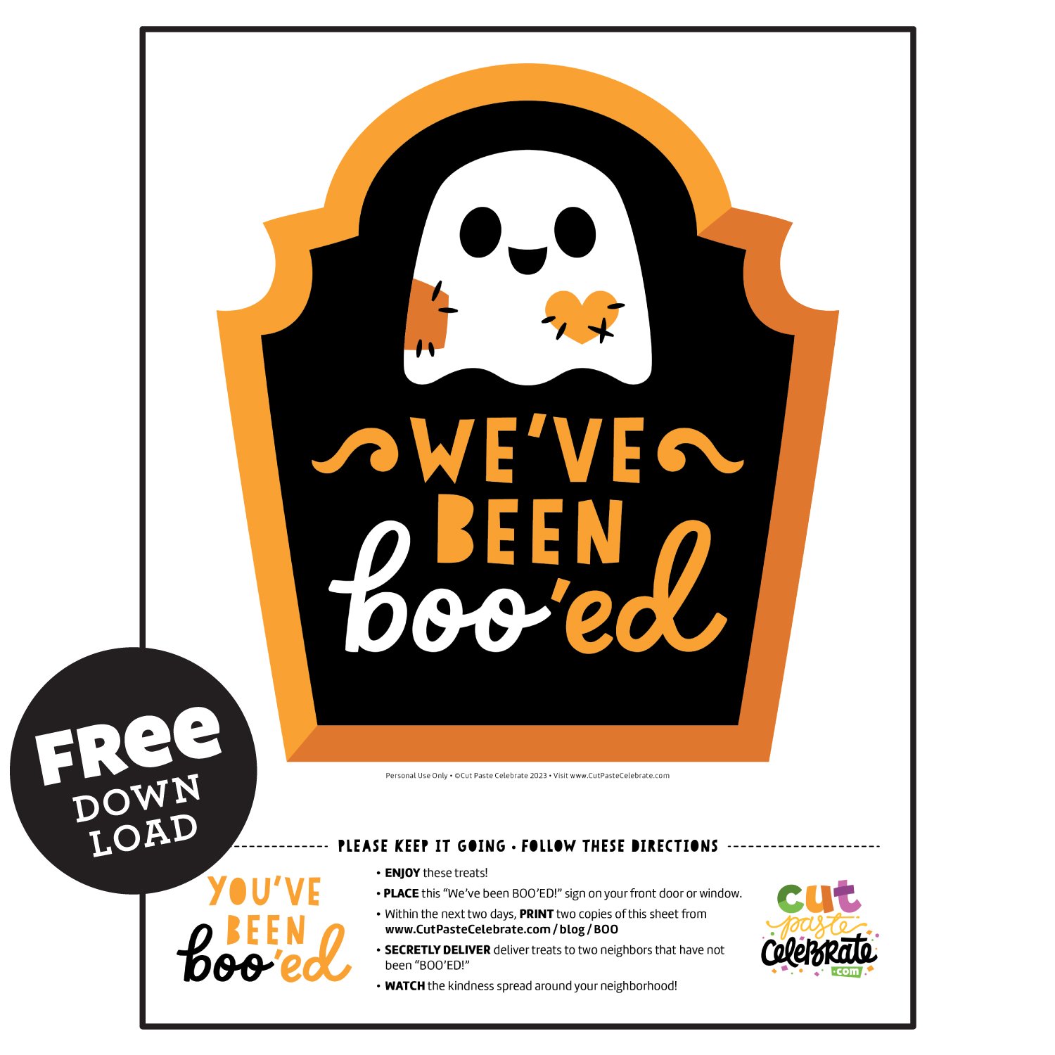 BOO Sign - Neighborhood Version