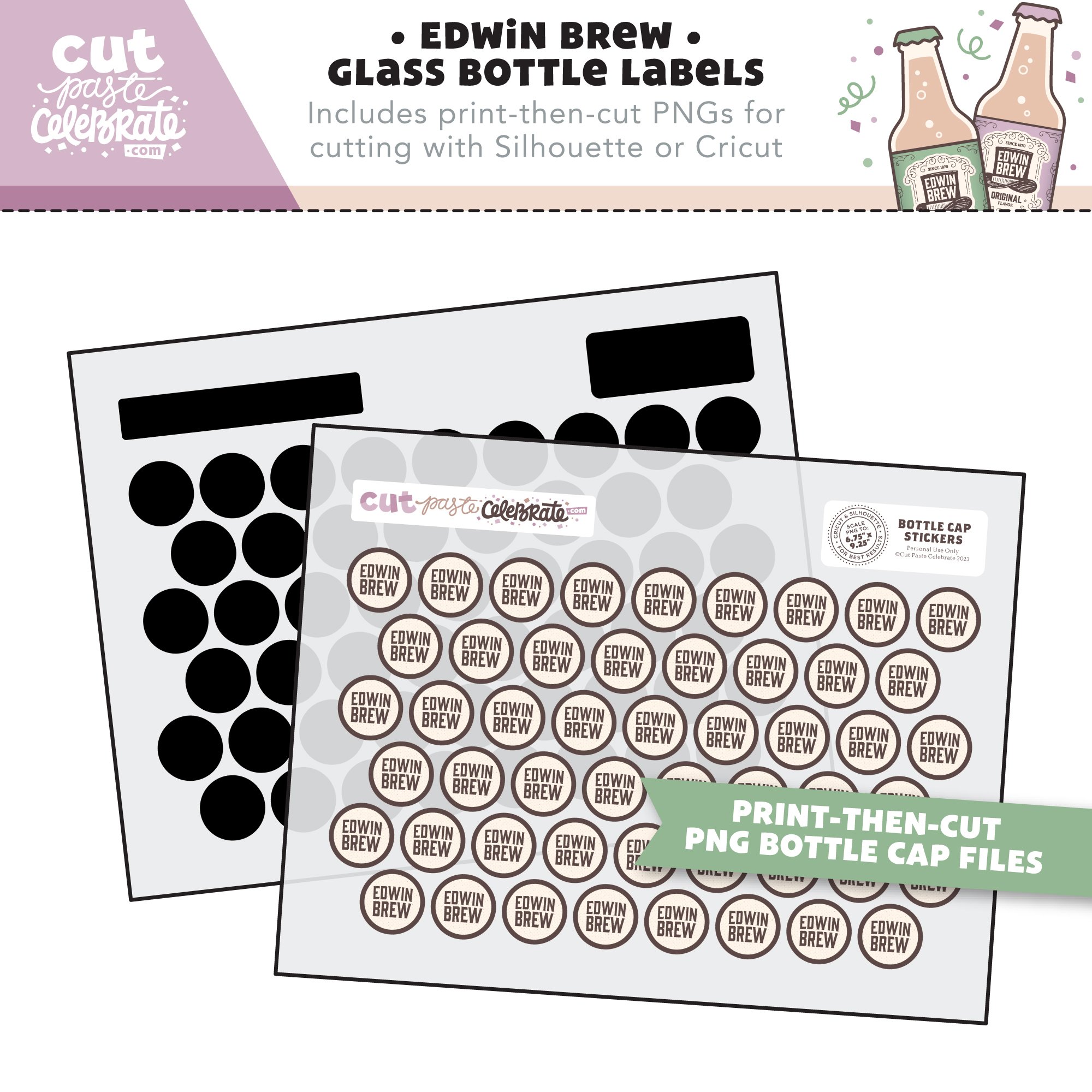Printable Edwin Brew Bottle Labels - Inspired by Charles Dickens' The Mystery of Edwin Drood