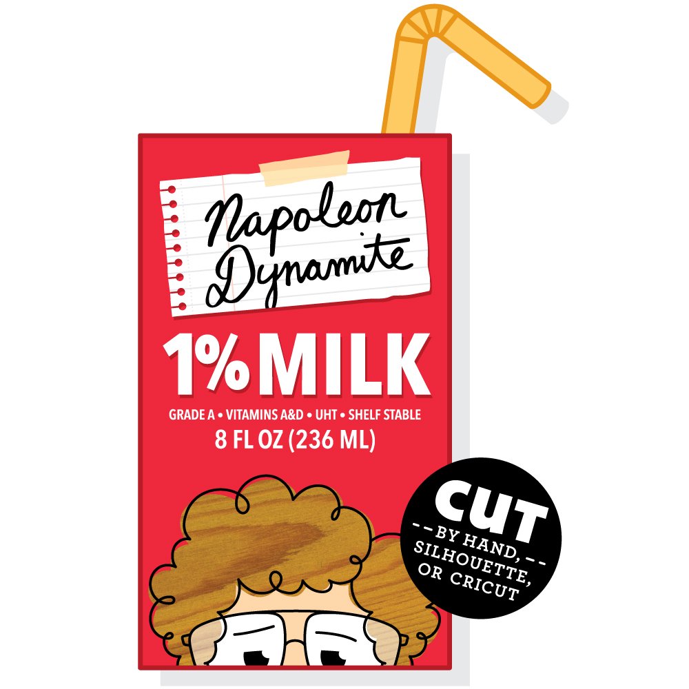 Printable Napoleon Dynamite Milk Cartons from Curt R. Jensen (Napoleon Dynamite's Art Director).