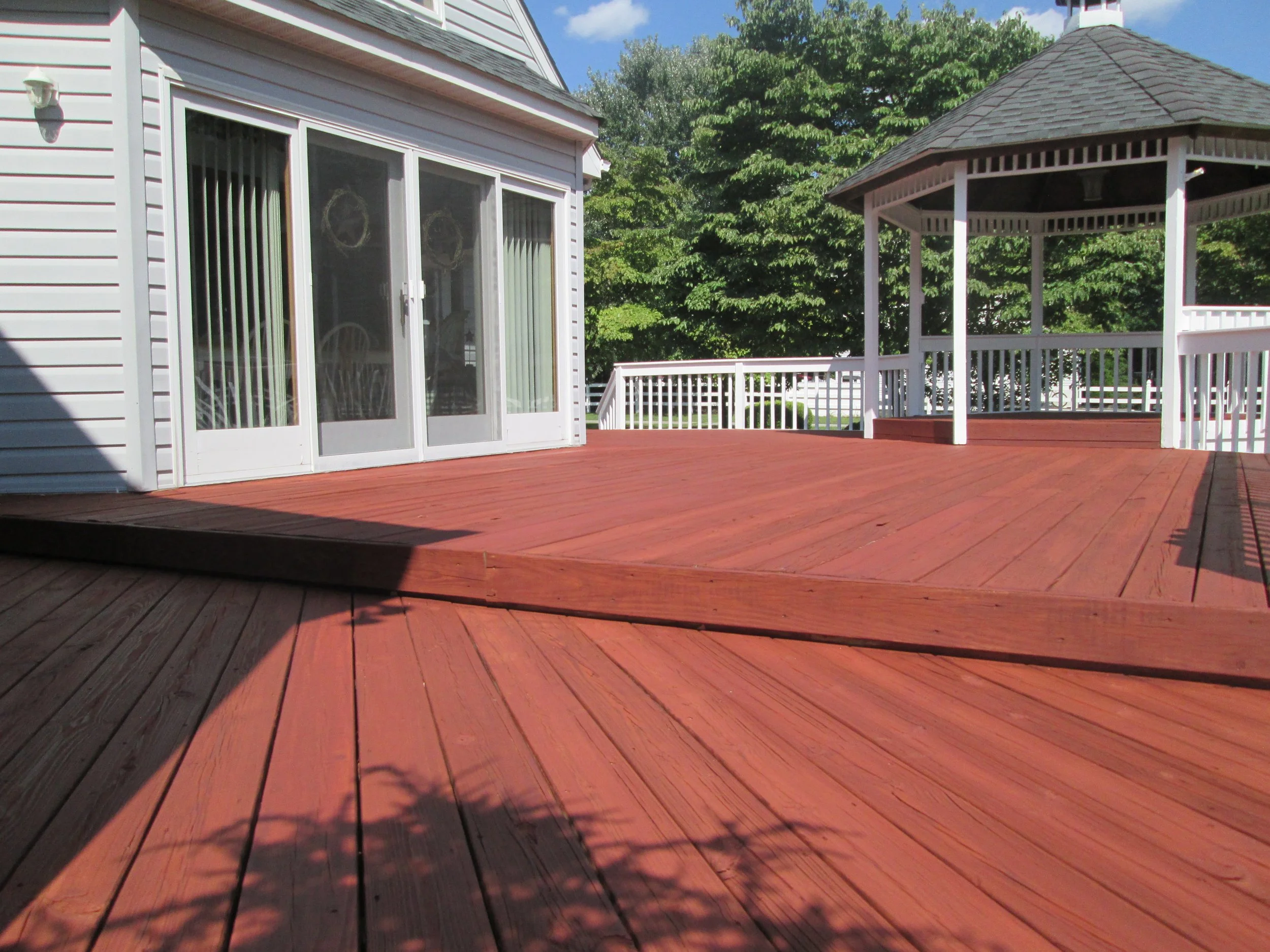 Shamong Red Deck Stain: Rich Exterior Wood Stain for Decks, Fences, and Log Homes