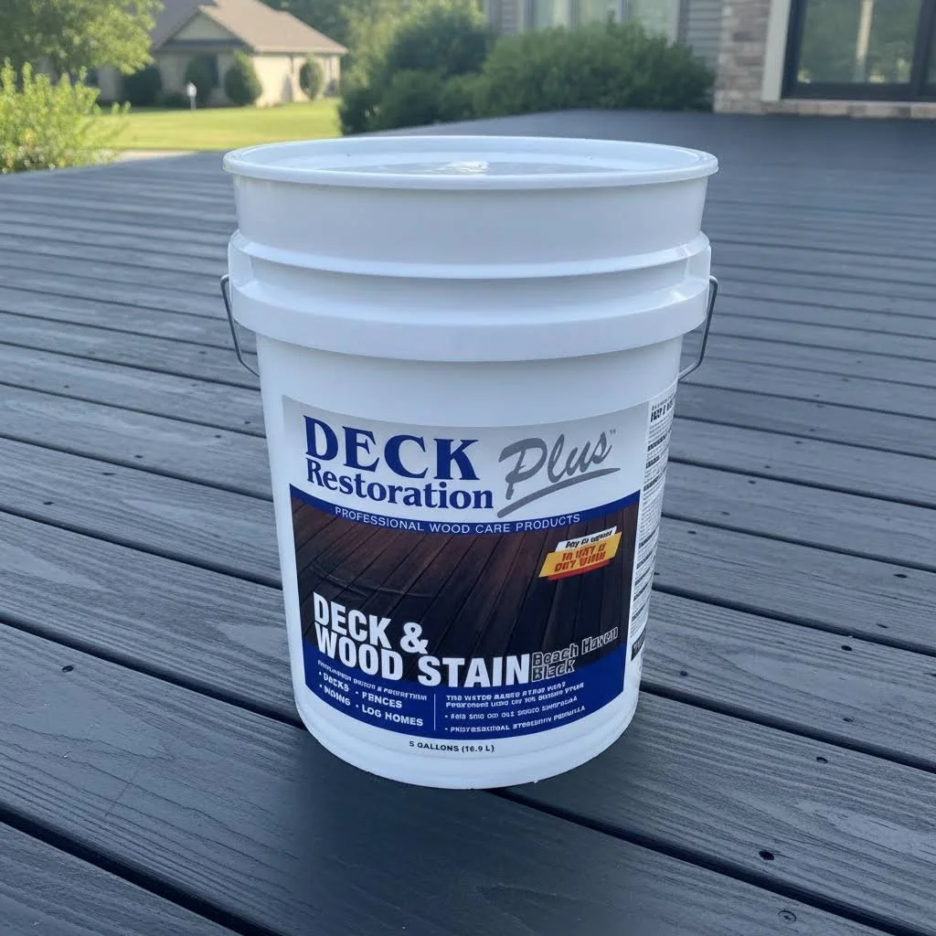 Deck Restoration Plus Deck and Wood Stain: Beach Haven Black