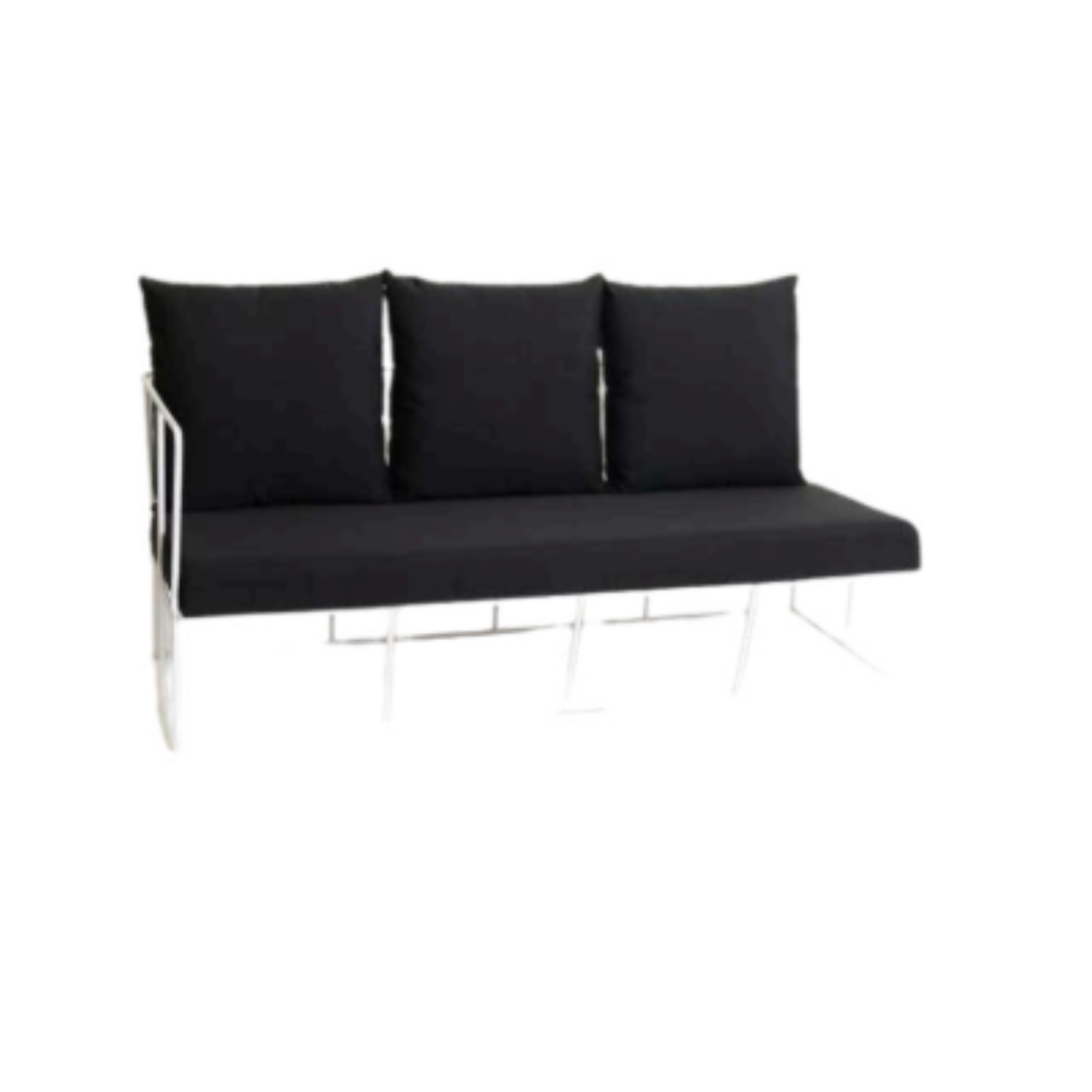White Frame Sofa – Matte Black