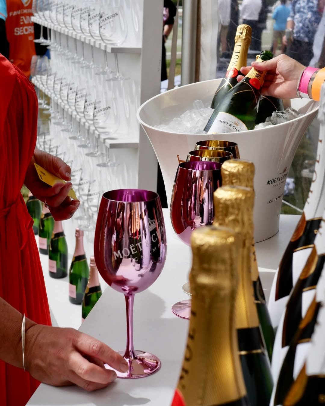 Our champagne wall is the ultimate luxury moment!  Whether it&rsquo;s a wedding, race day, corporate event, or celebration just because &mdash; this show-stopping feature brings instant elegance and sparkle to any setting. Perfect for photo ops, welc