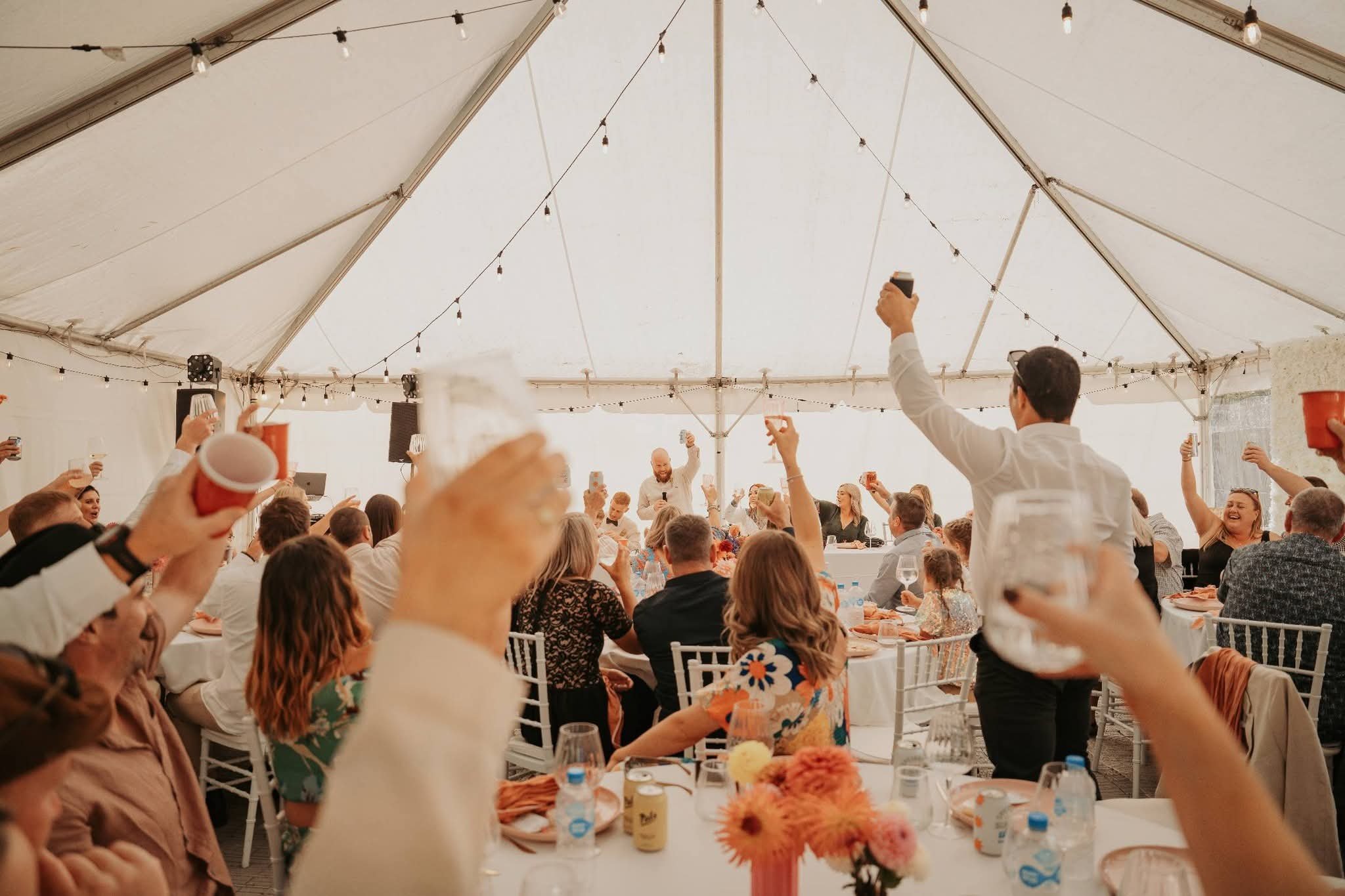 Atmosphere is everything.

It&rsquo;s not just how your wedding looks, it&rsquo;s how it feels the moment your guests arrive.

The softness of candlelight as the sun drops.
The hum of conversation over a glass of wine.
Music drifting in the backgroun