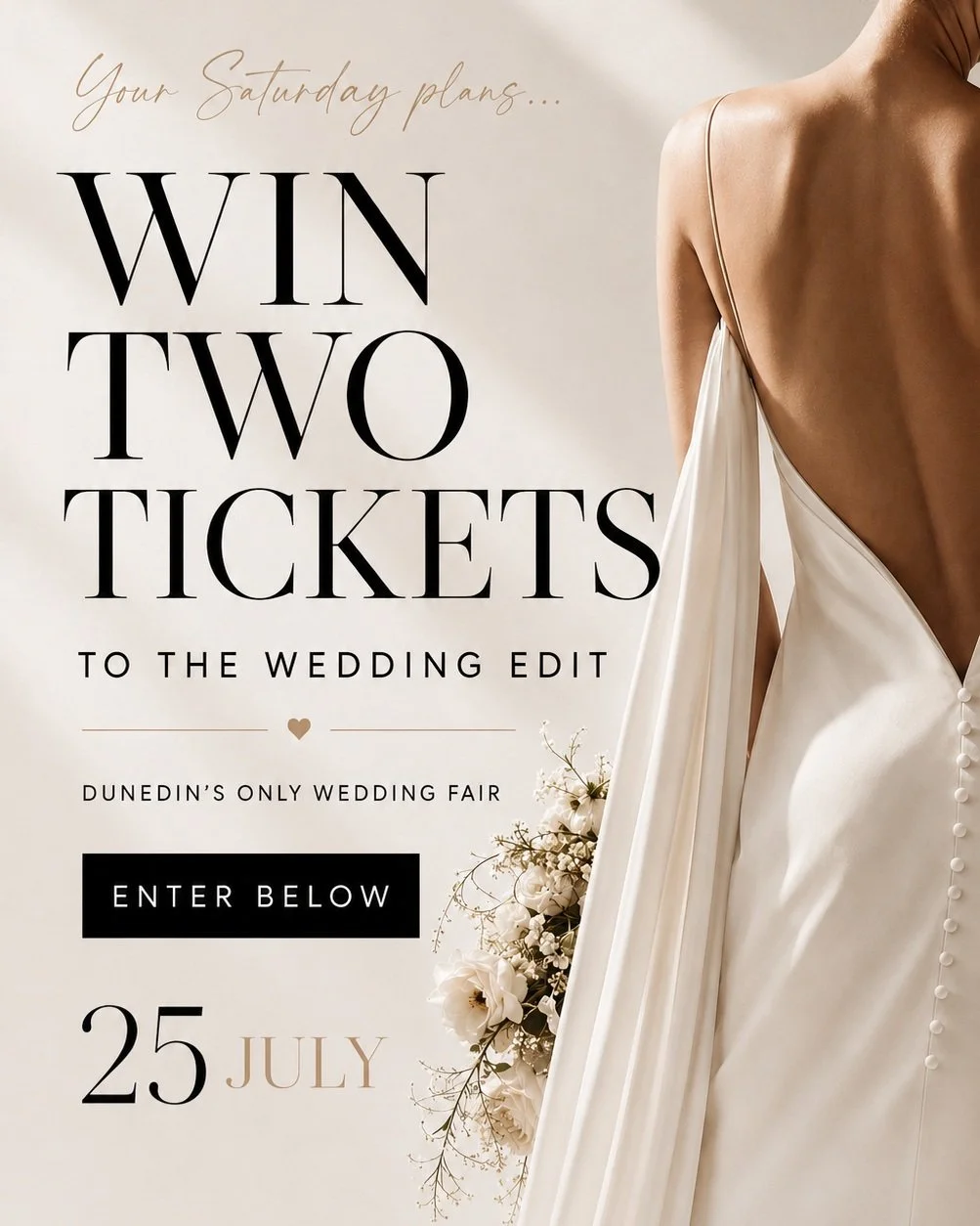 WIN TWO TICKETS TO THE WEDDING EDIT 

Want to say, &ldquo;I&rsquo;m going to The Wedding Edit&rdquo; this Saturday?

We&rsquo;re giving one lucky winner TWO tickets to join us for an evening of beautiful wedding inspiration, incredible local vendors,