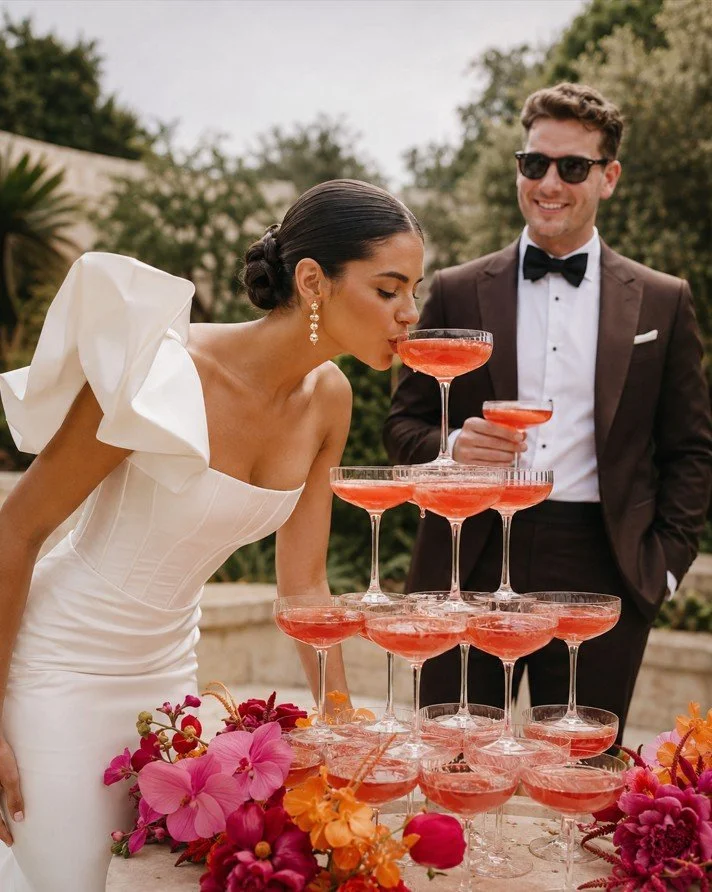 Cocktails should feel like part of the celebration, not another thing you need to organise.

Our cocktail service is designed to make serving beautiful drinks simple. We take care of the cocktails, glassware, ice, equipment, setup and service, so eve