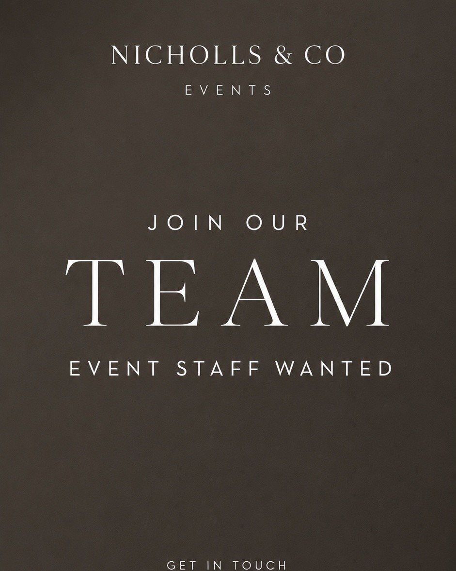 Join our team!

We are looking for our next event superstars to help us bring all our events to life.

Casual
Bar Staff
Event Crew

Send us a DM or email team@nichollsandco.com