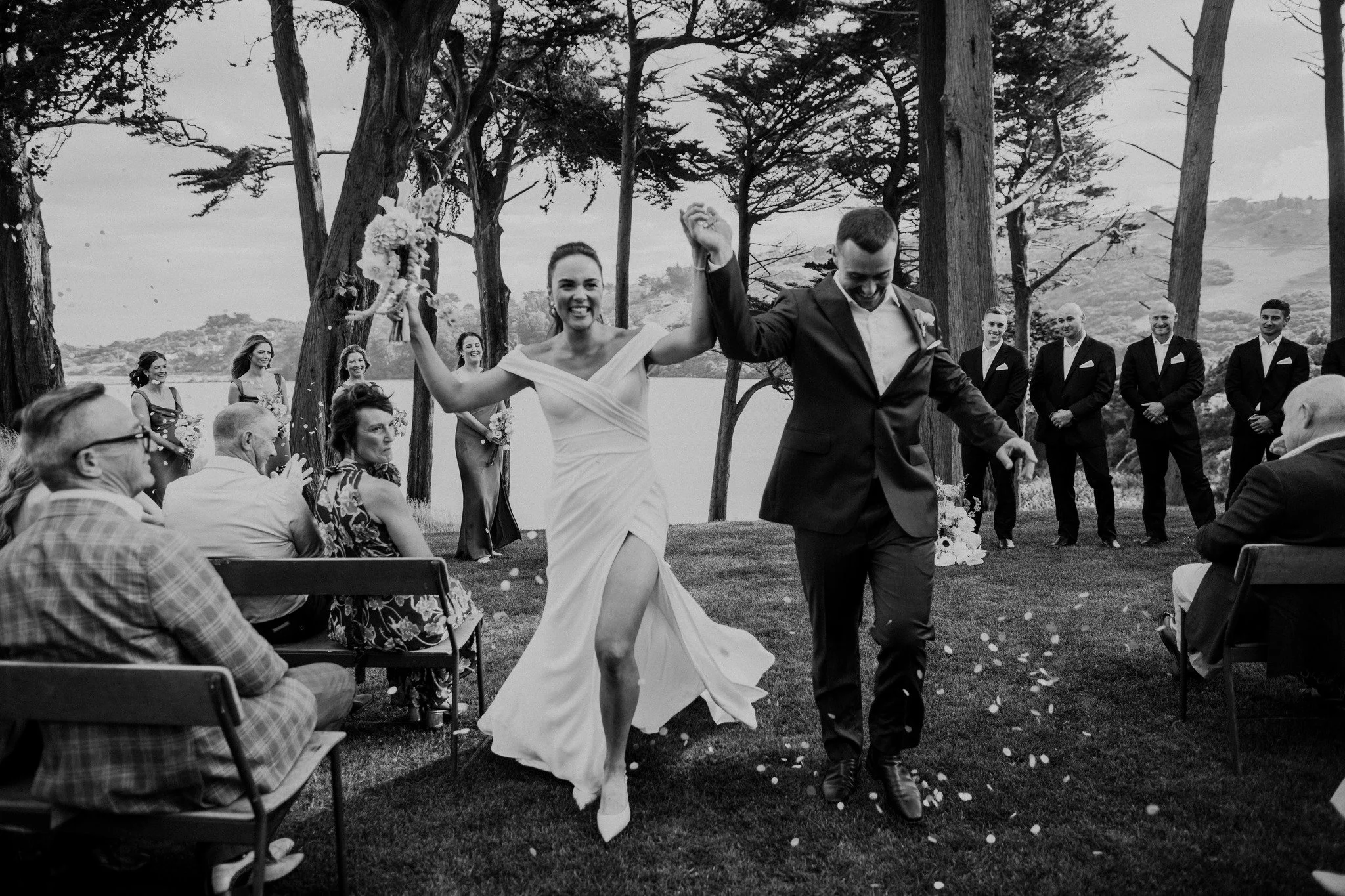 After the ceremony, take a few minutes for just the two of you.

Step away from everyone, take a breath and let it sink in that you have just got married. The rest of the day will move quickly, but those quiet moments together are often the ones you 