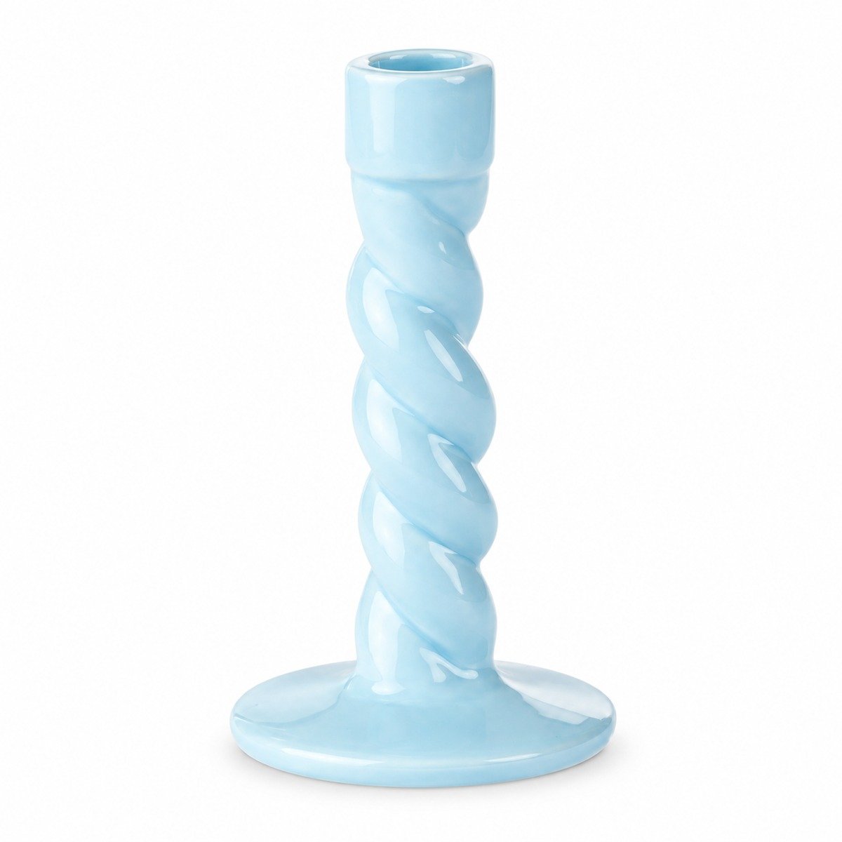 Sky Blue Twist Candleholder