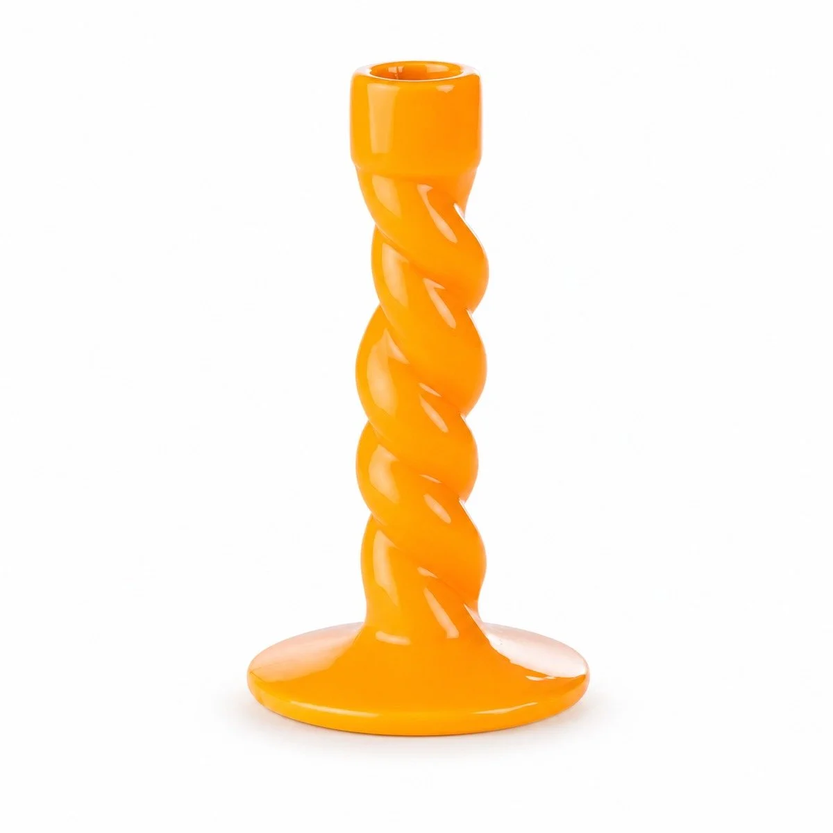 Yellow Twist Candleholder