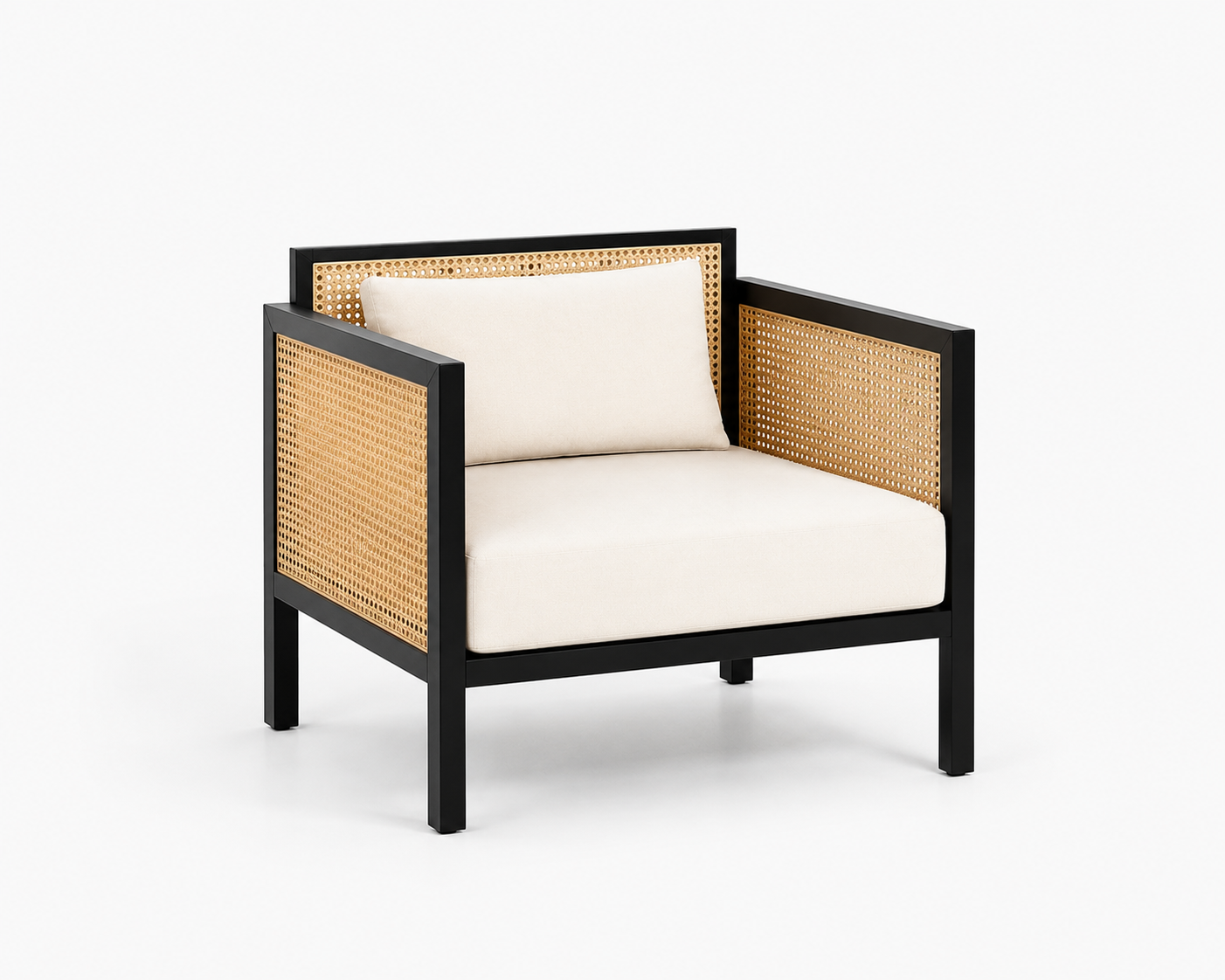Noir Rattan Armchair