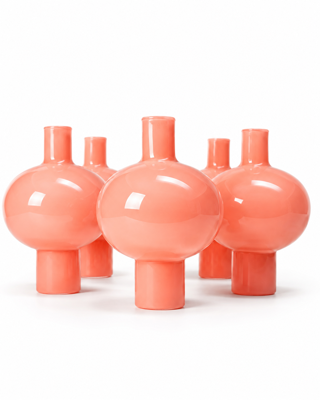 Coral Orb Vases