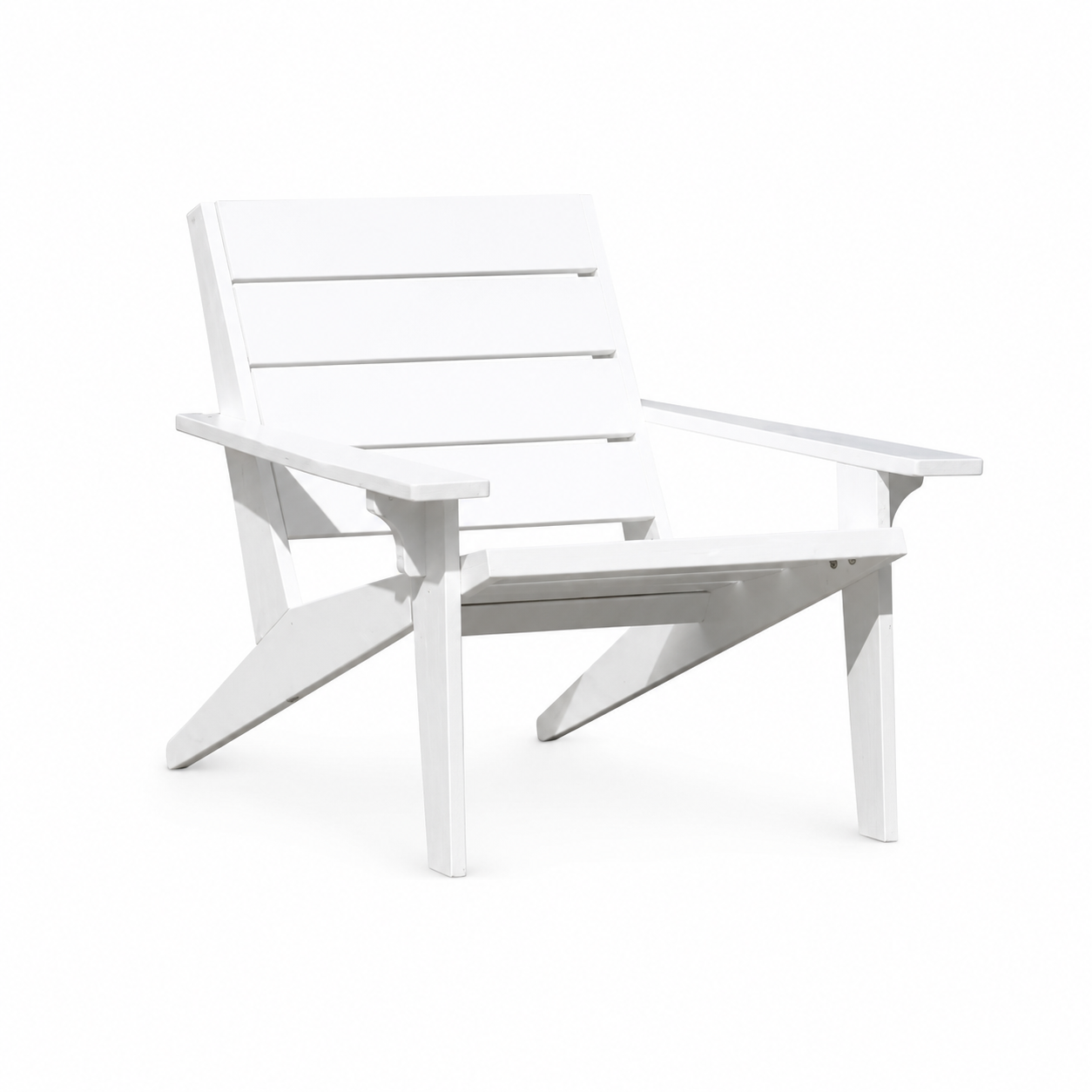 White Timber Outdoor Lounge Chair